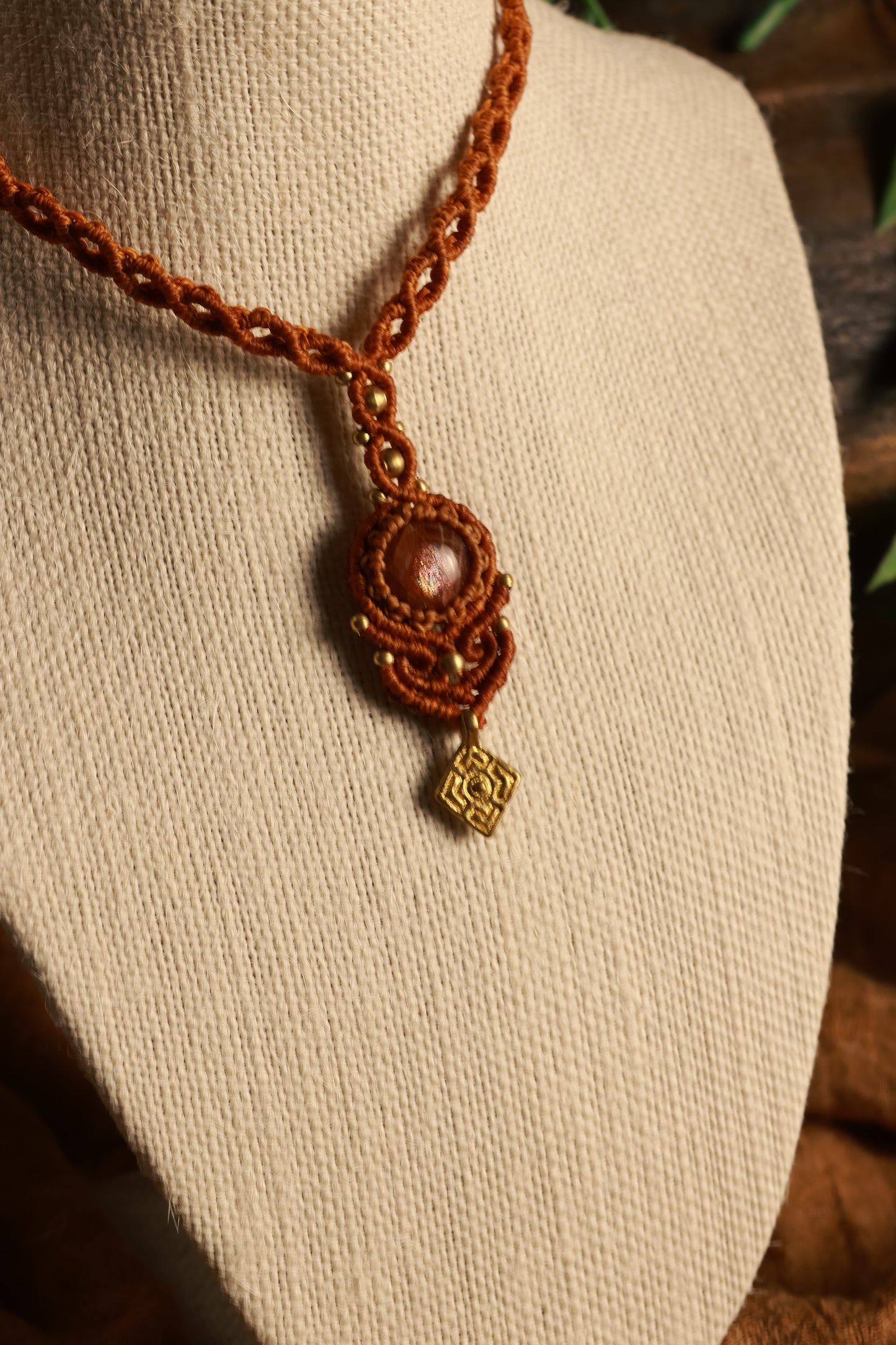 Orange Sunstone Choker