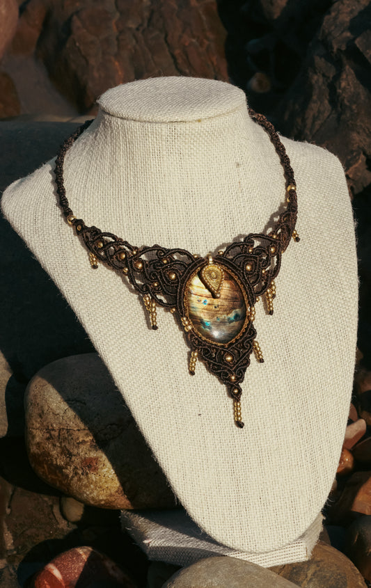 Labradorite choker necklace