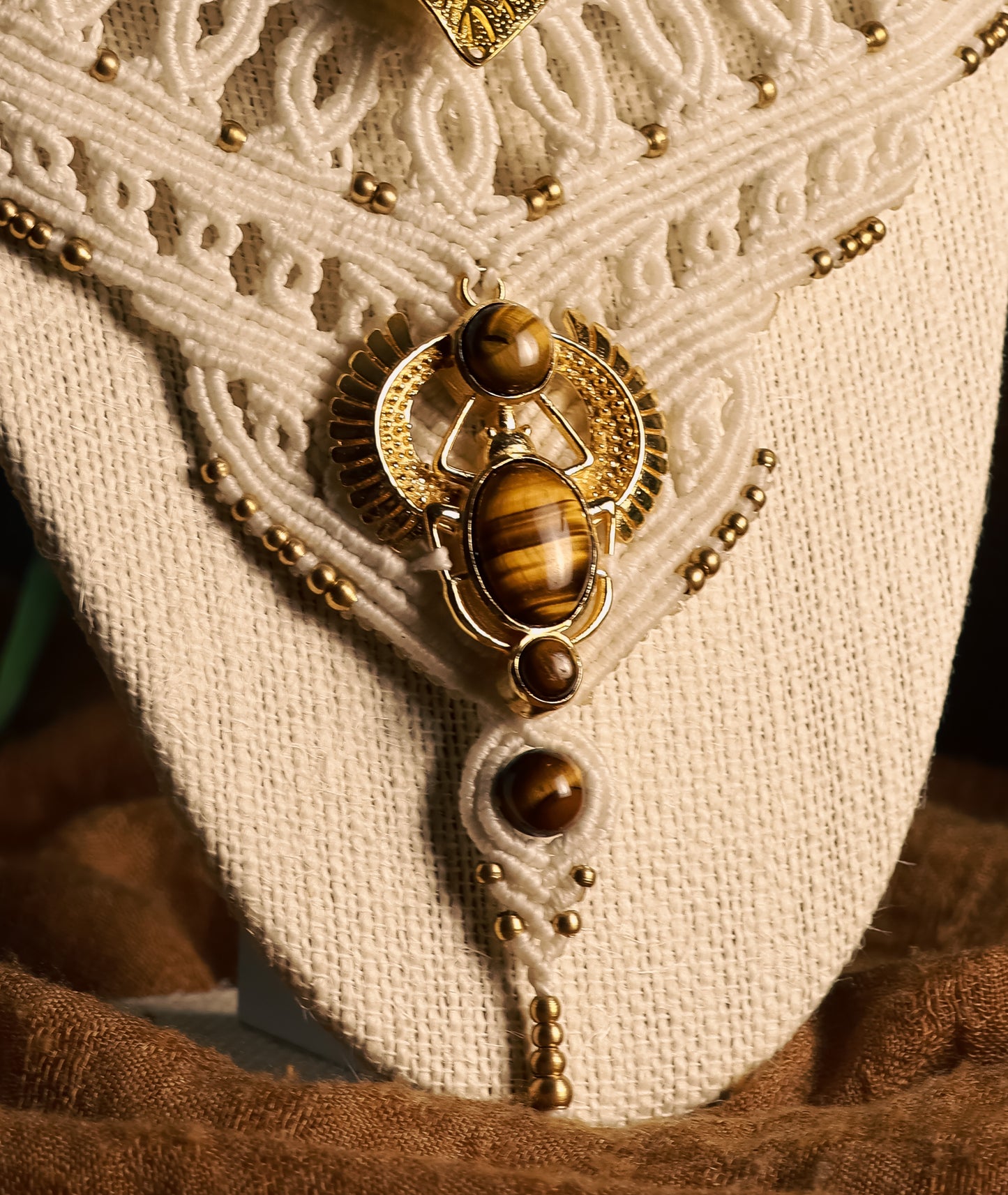 Tiger Eye Goddess necklace