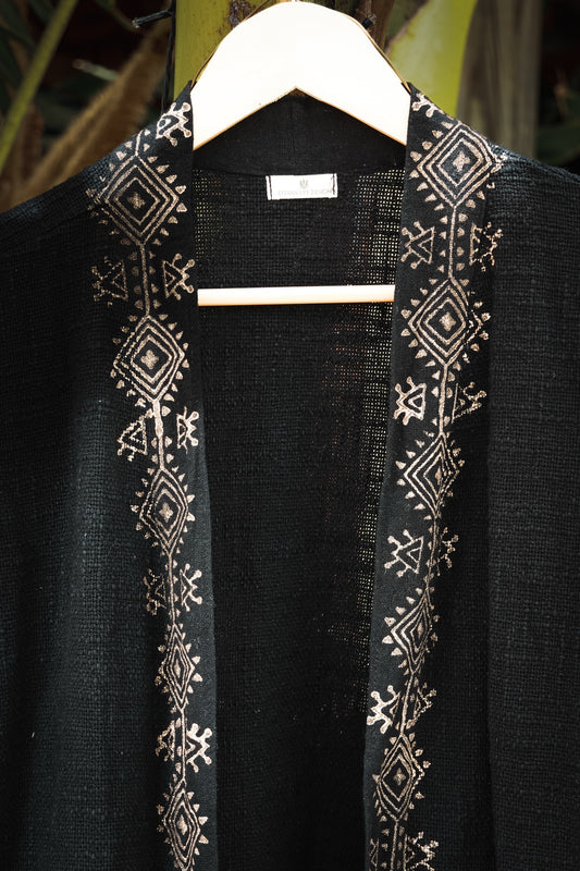 Temple Drift Kimono - Black