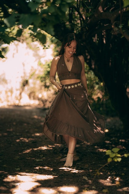 Nomad Halter Top - Dark Brown