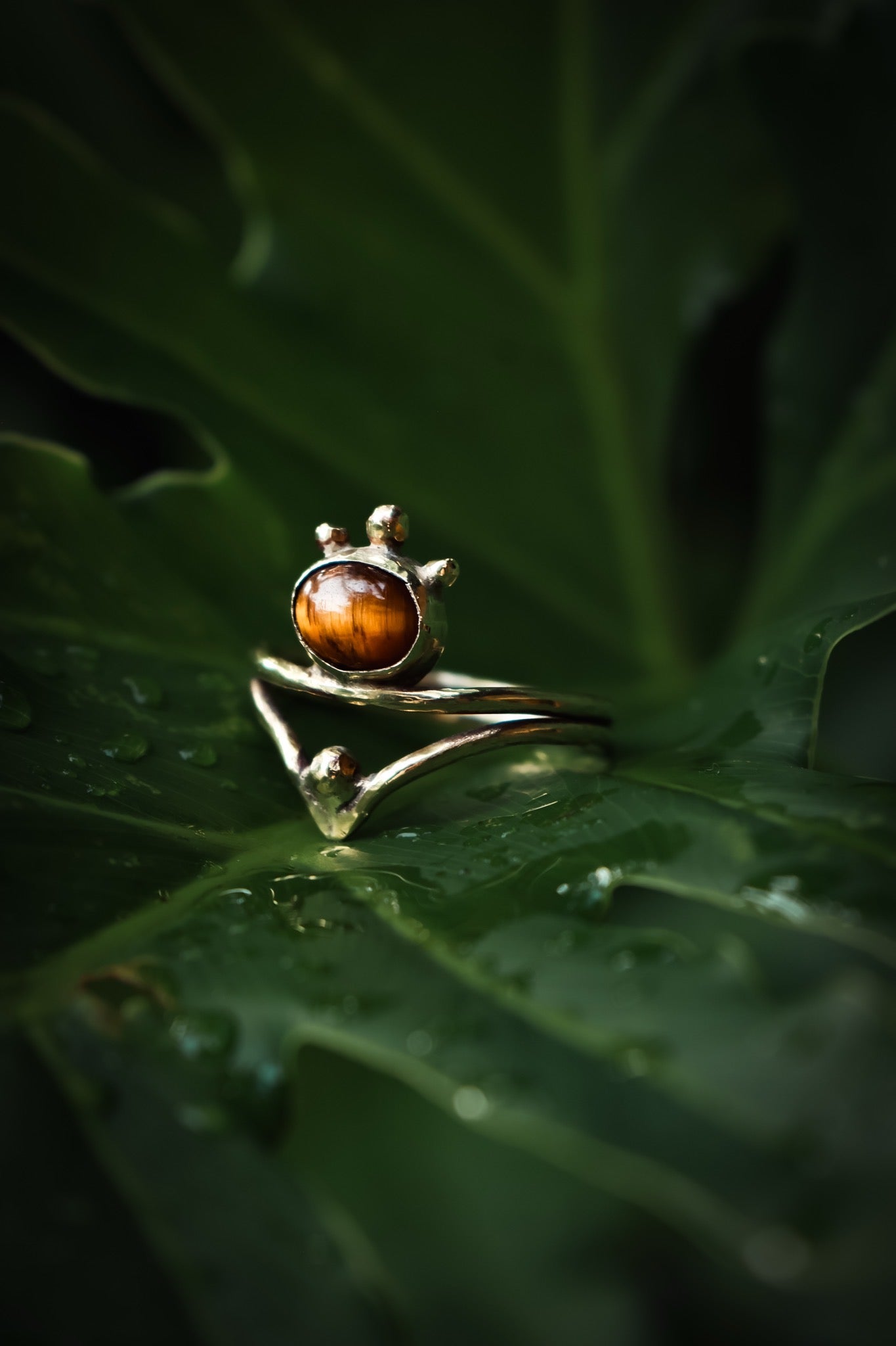 Tiger eye handmade ring