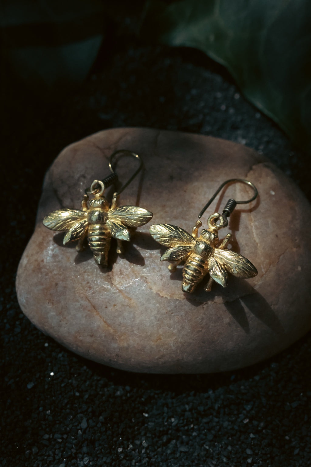 Brass Earrings - Bee