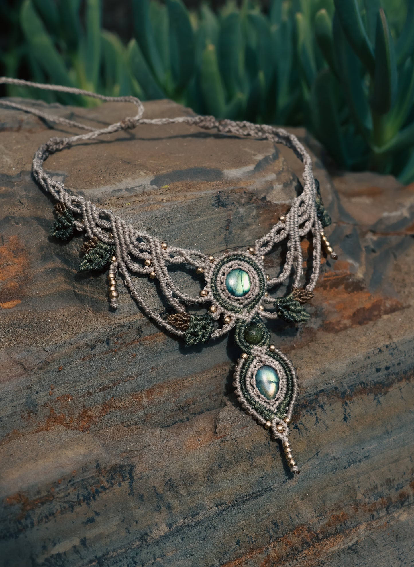 Leafy Labradorite choker