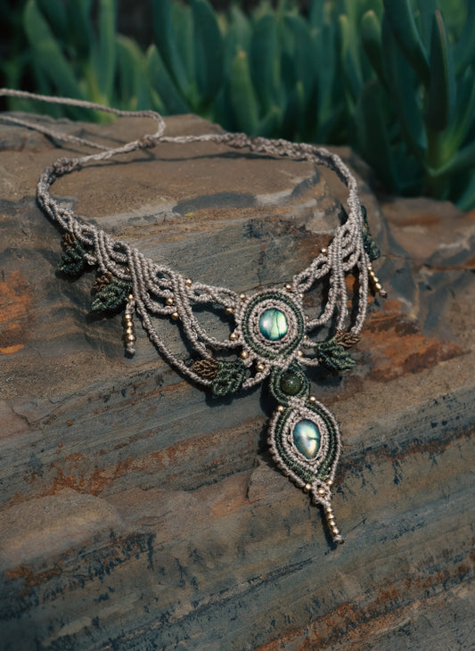 Leafy Labradorite choker