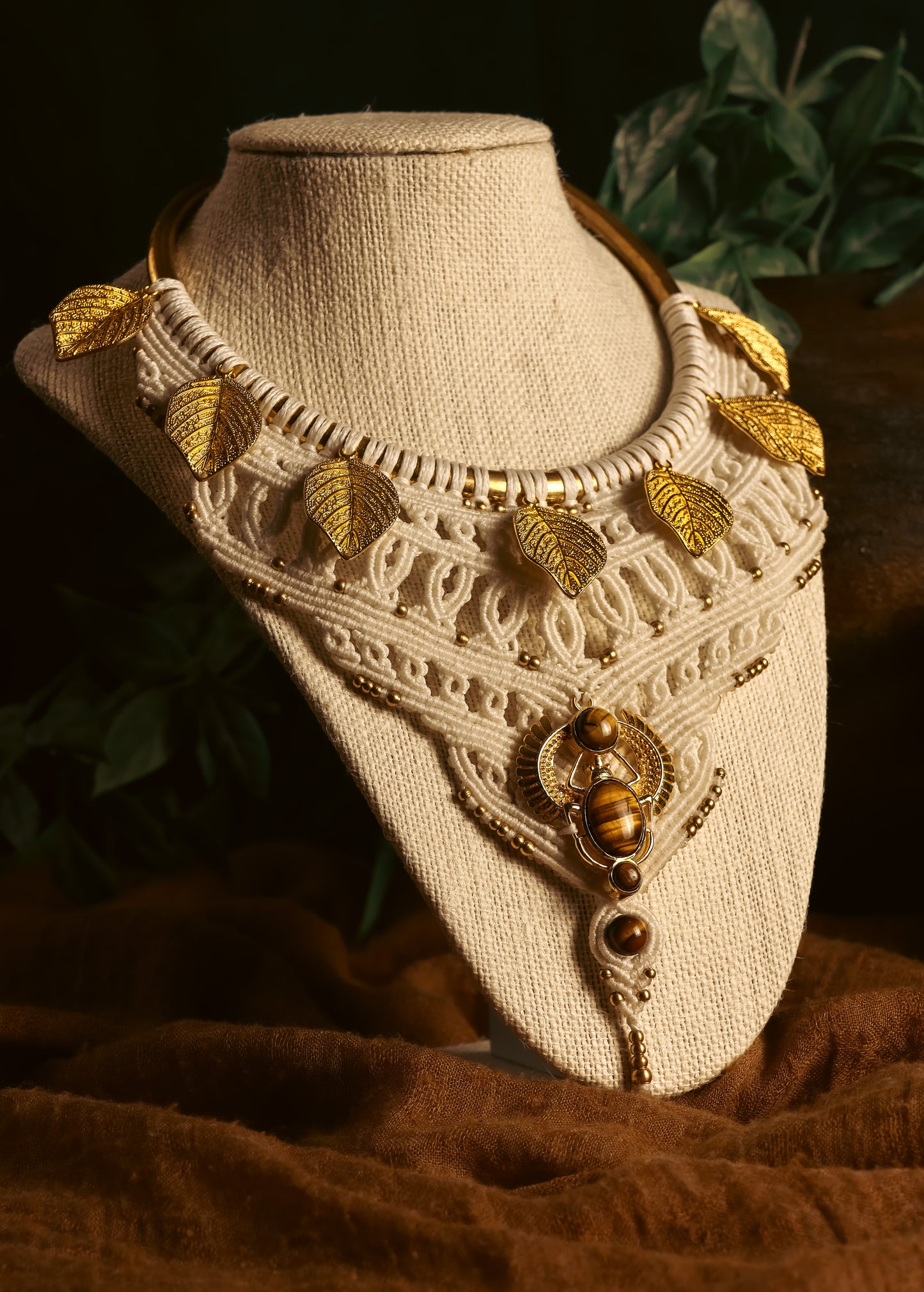 Tiger Eye Goddess necklace