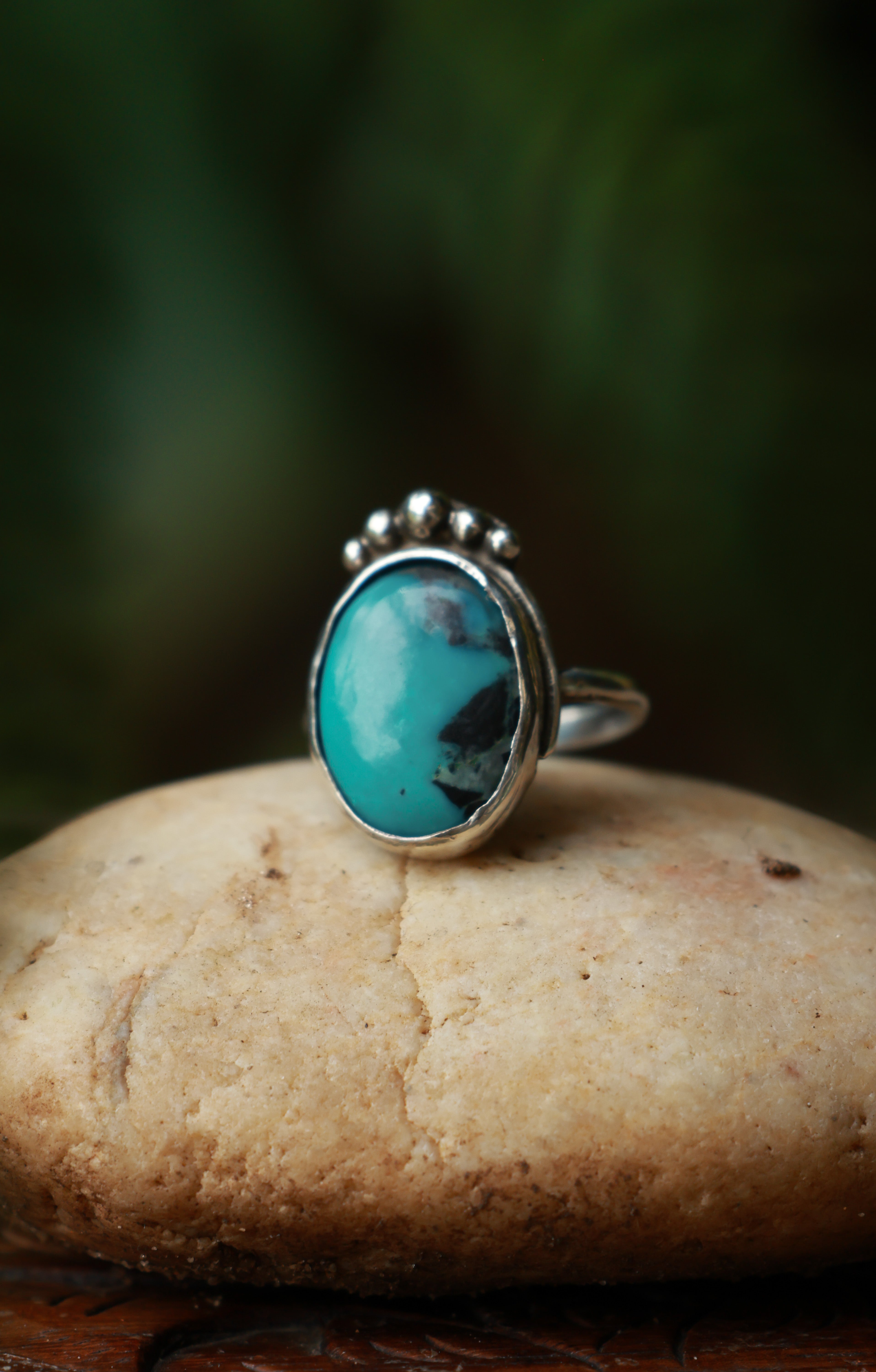 Tibetan Turquoise 925 silver ring