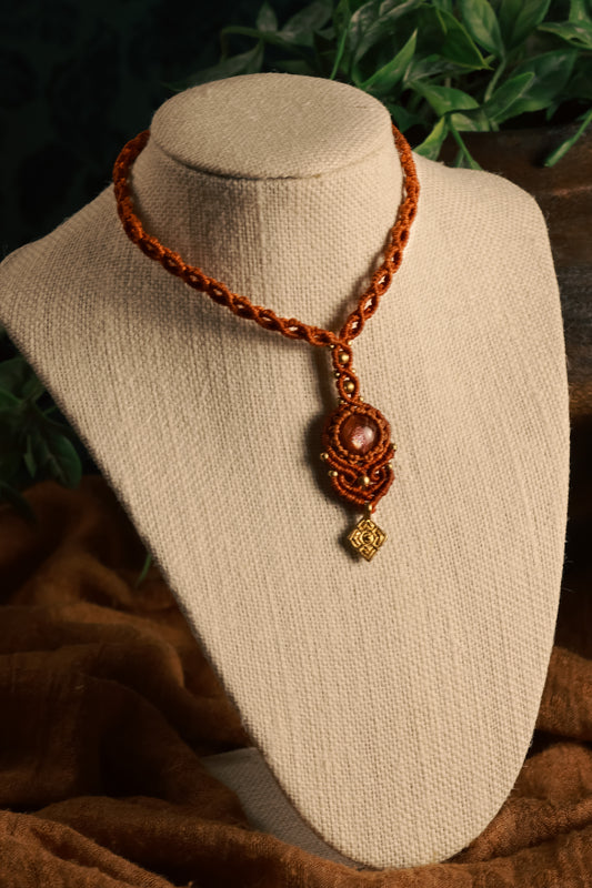 Orange Sunstone Choker