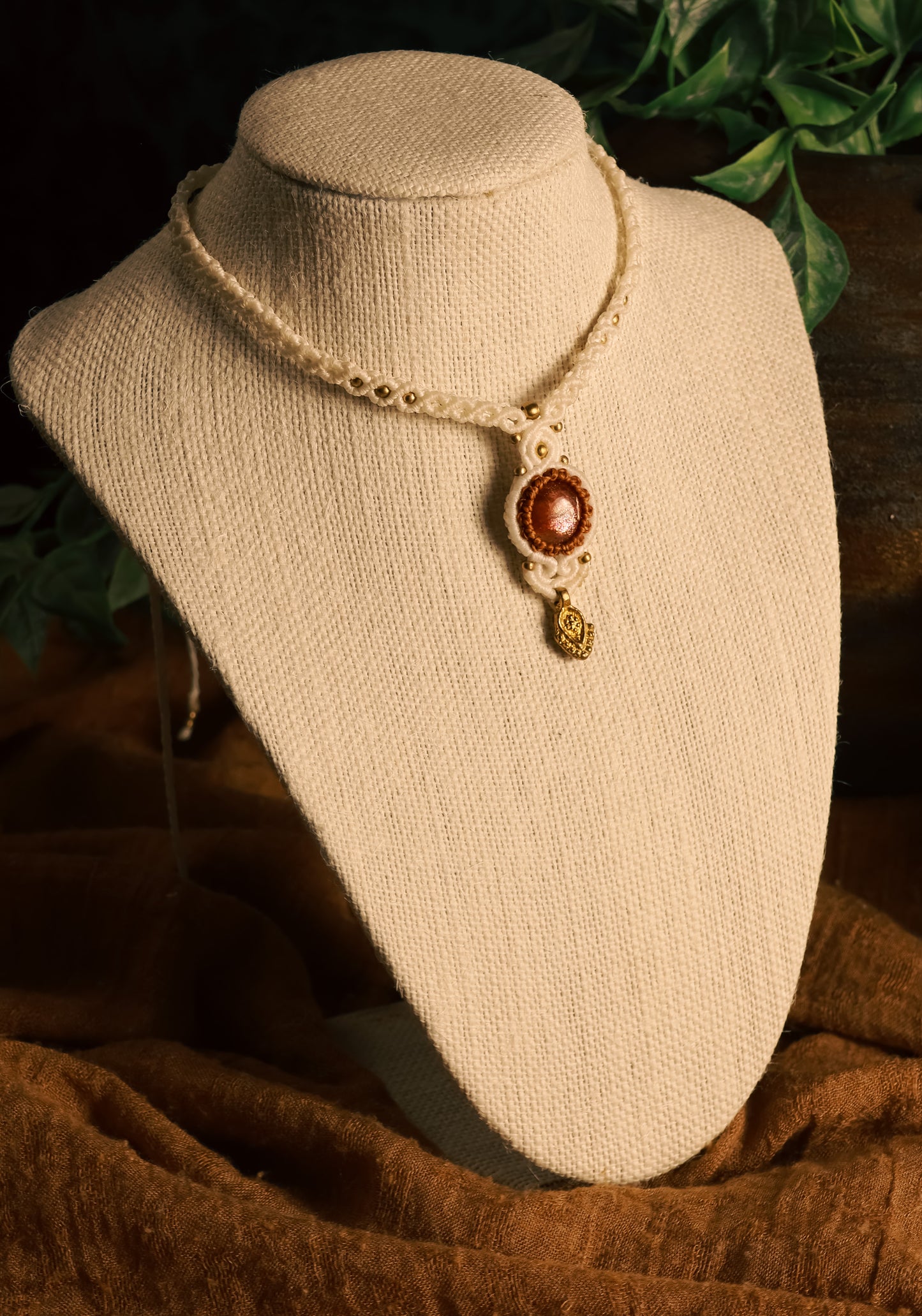 White Sunstone Choker