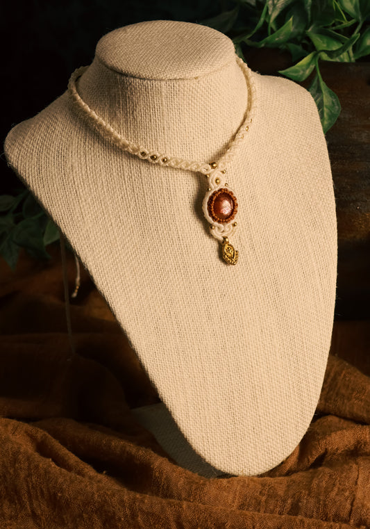White Sunstone Choker