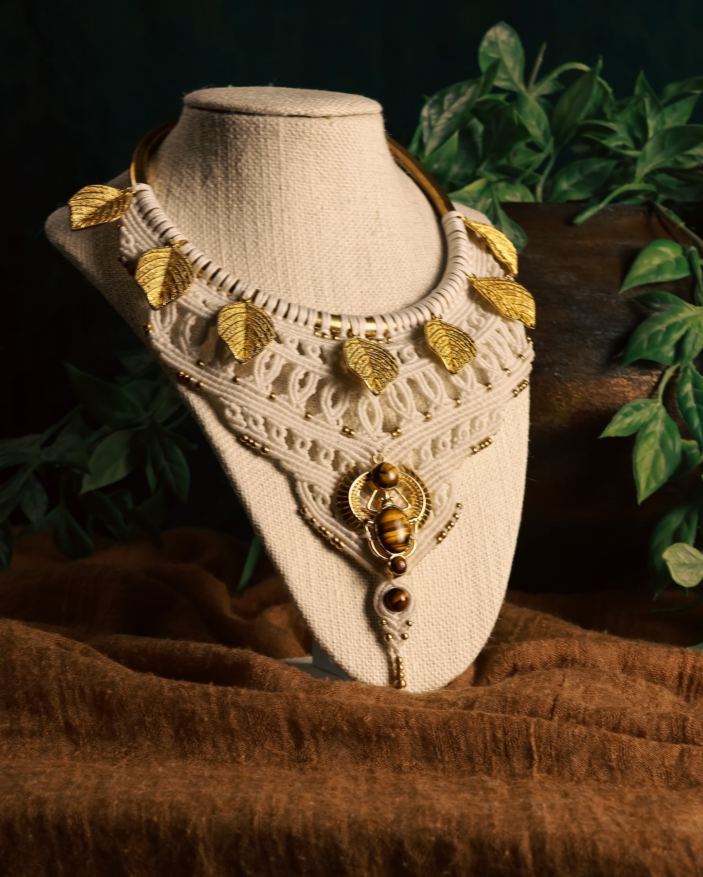 Tiger Eye Goddess necklace