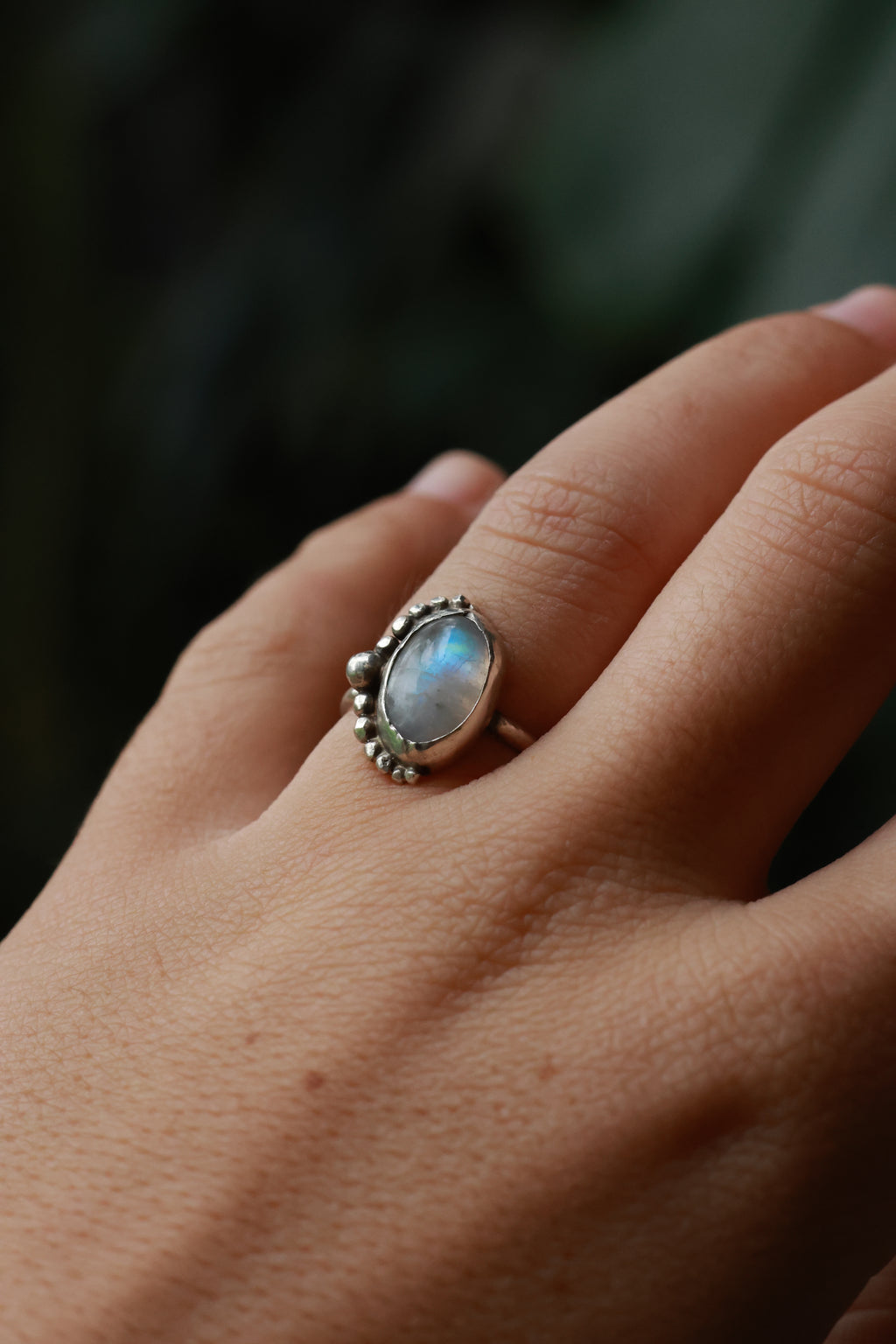 Moonstone 925 silver ring