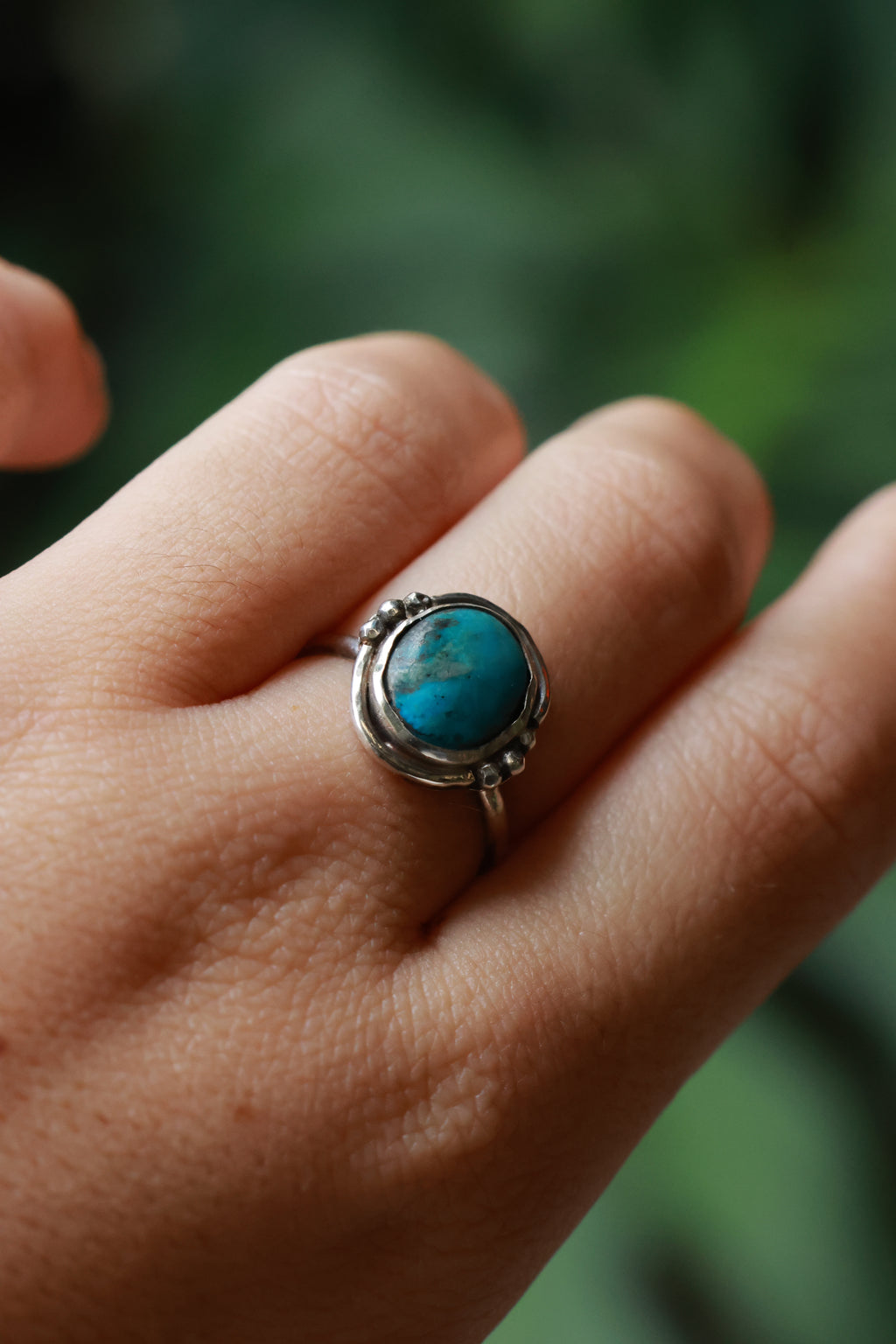 Tibetan turquoise 925 silver ring