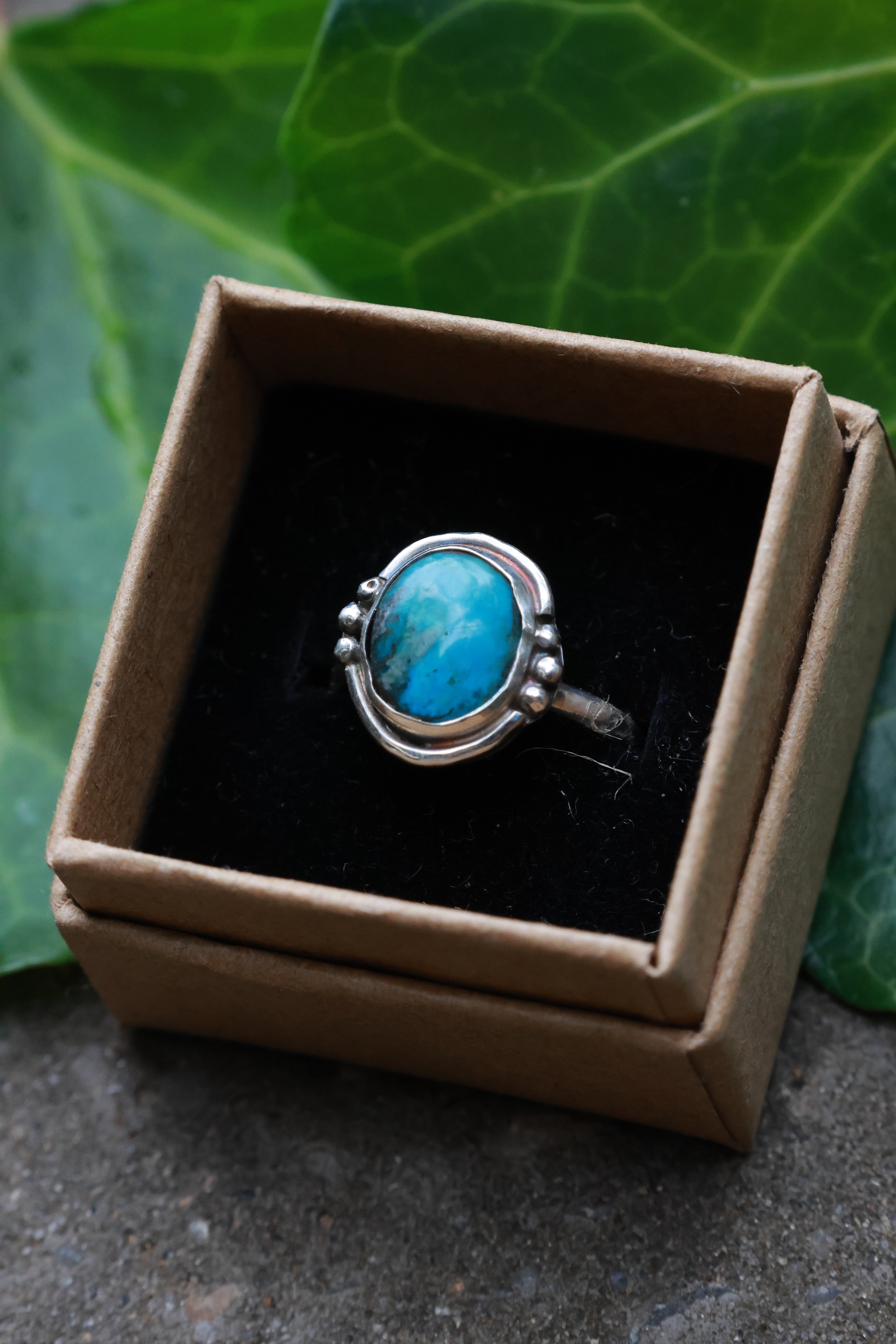 Tibetan turquoise 925 silver ring