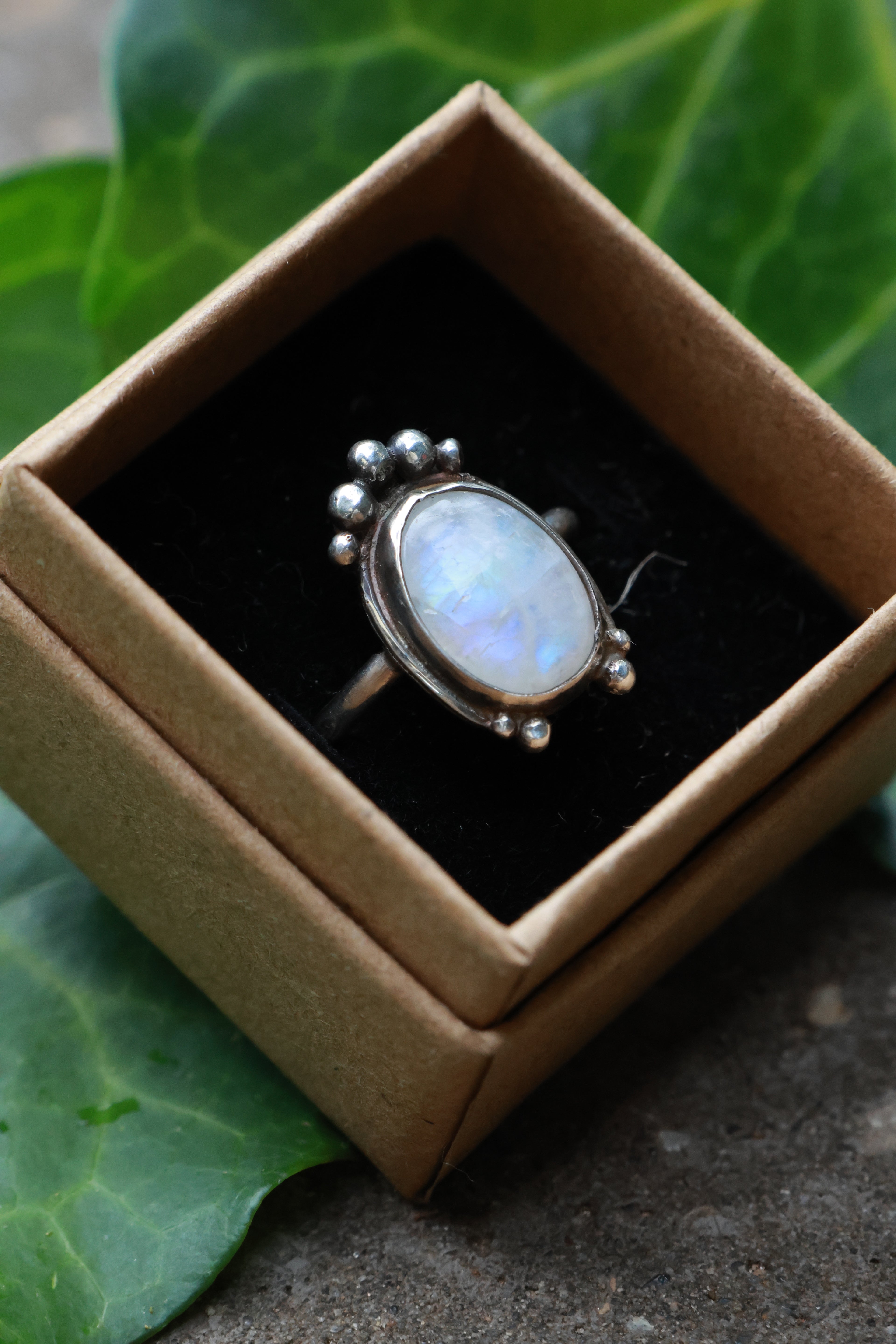 Moonstone 925 silver ring