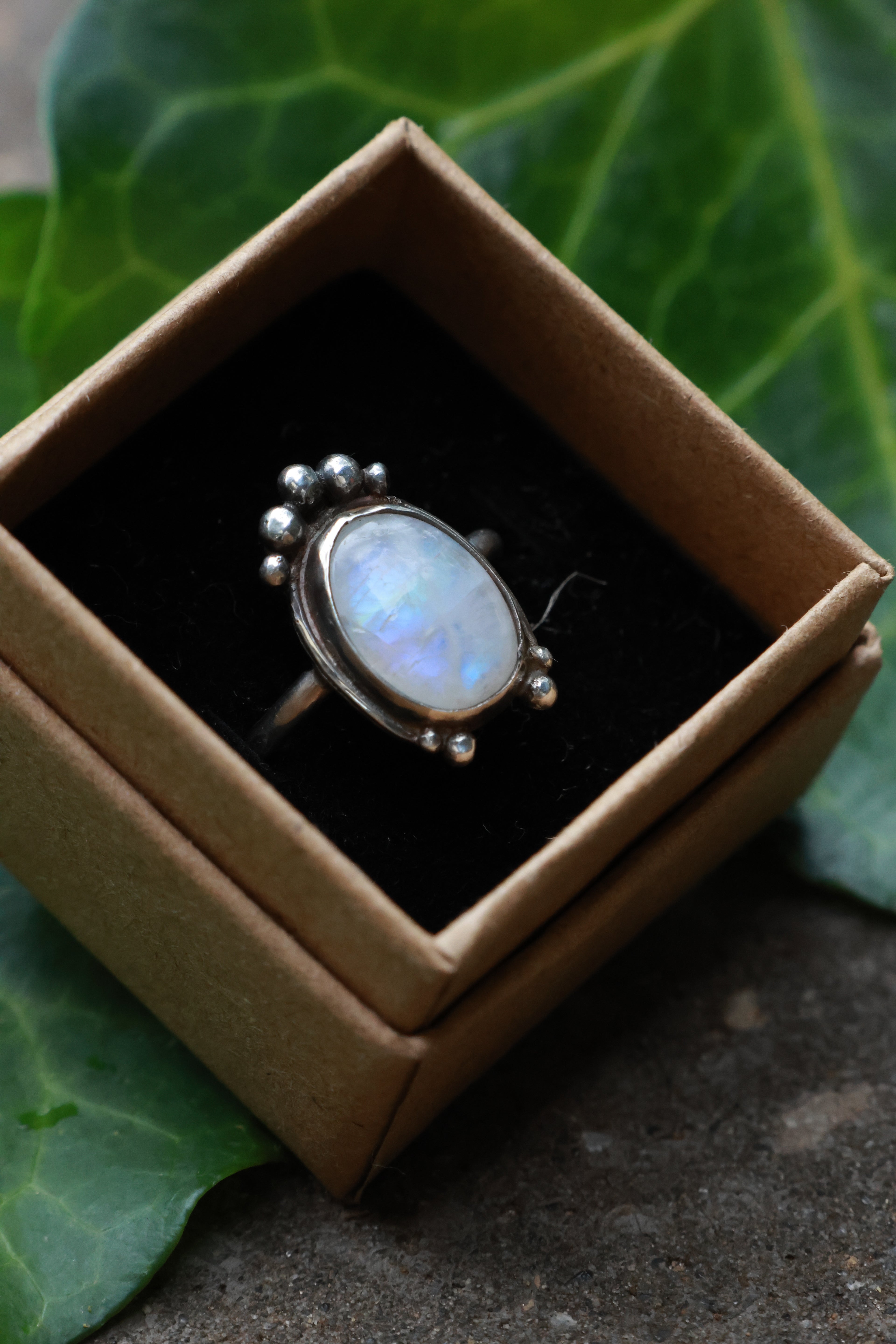 Moonstone 925 silver ring
