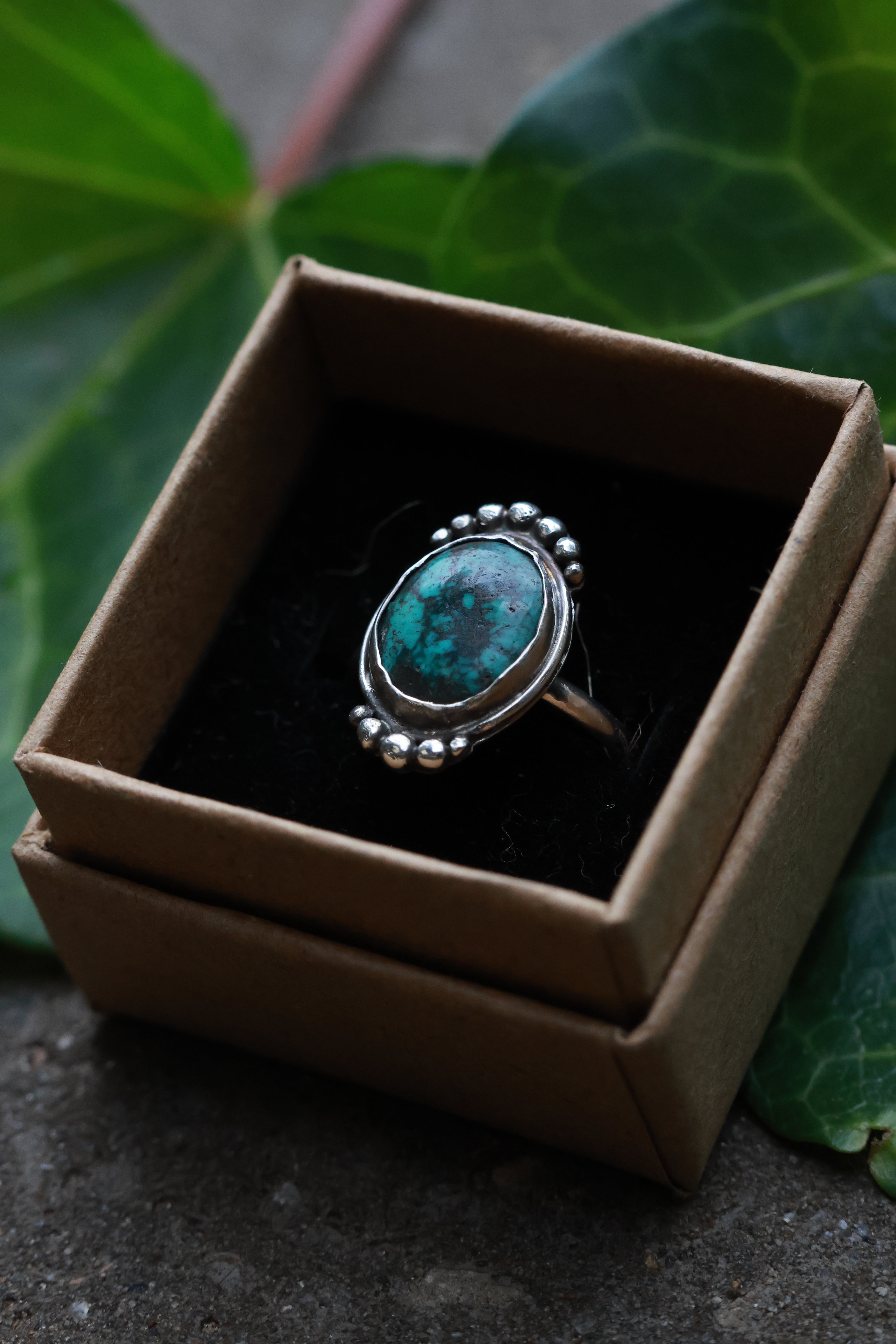 Tibetan turquoise 925 silver ring