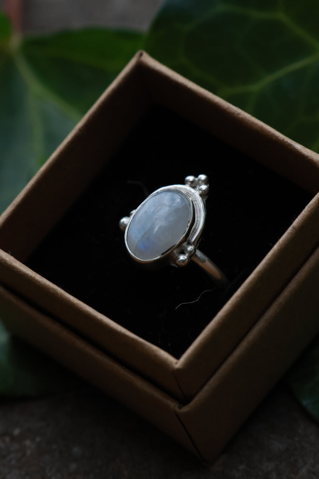 Moonstone 925 silver ring