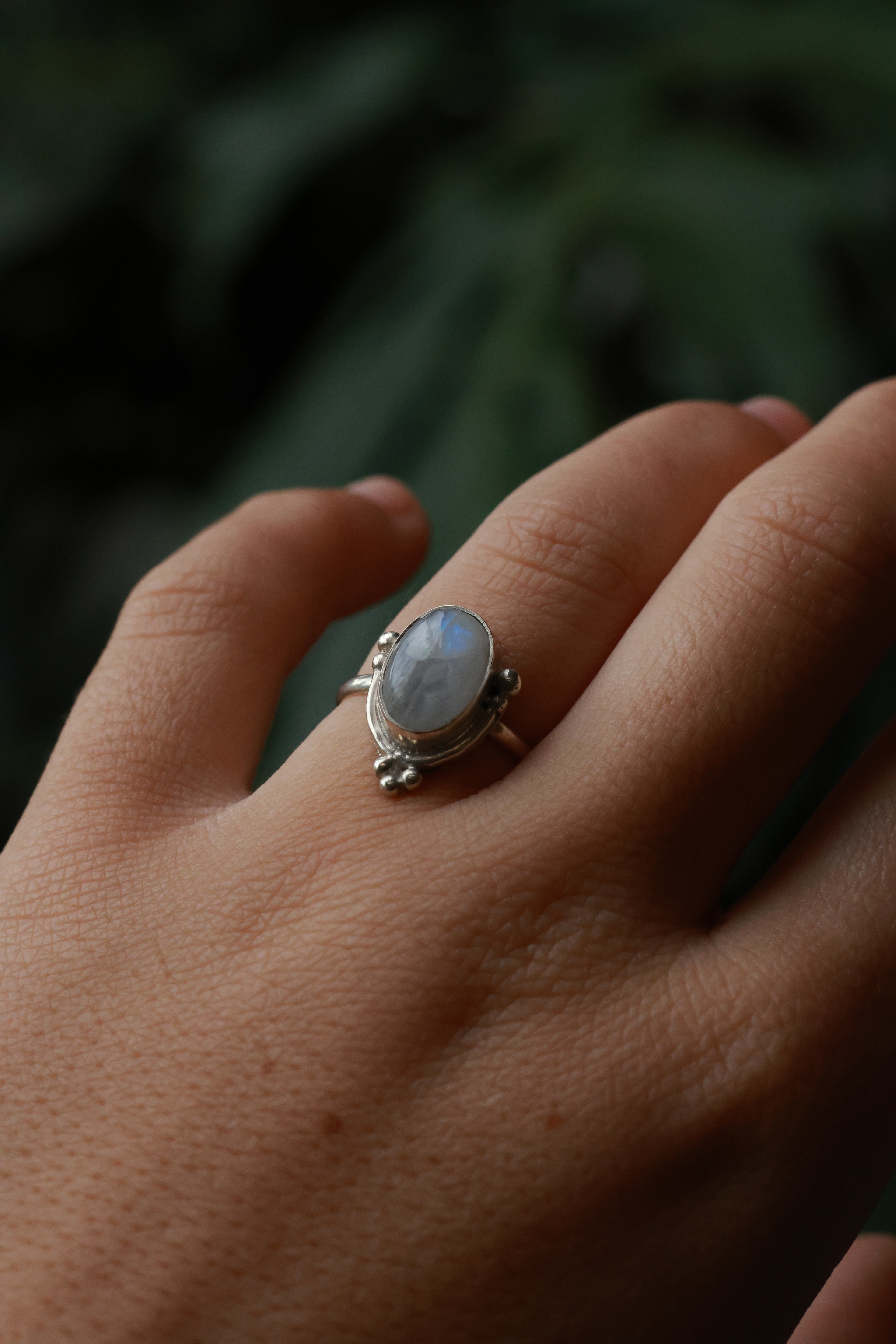 Moonstone 925 silver ring