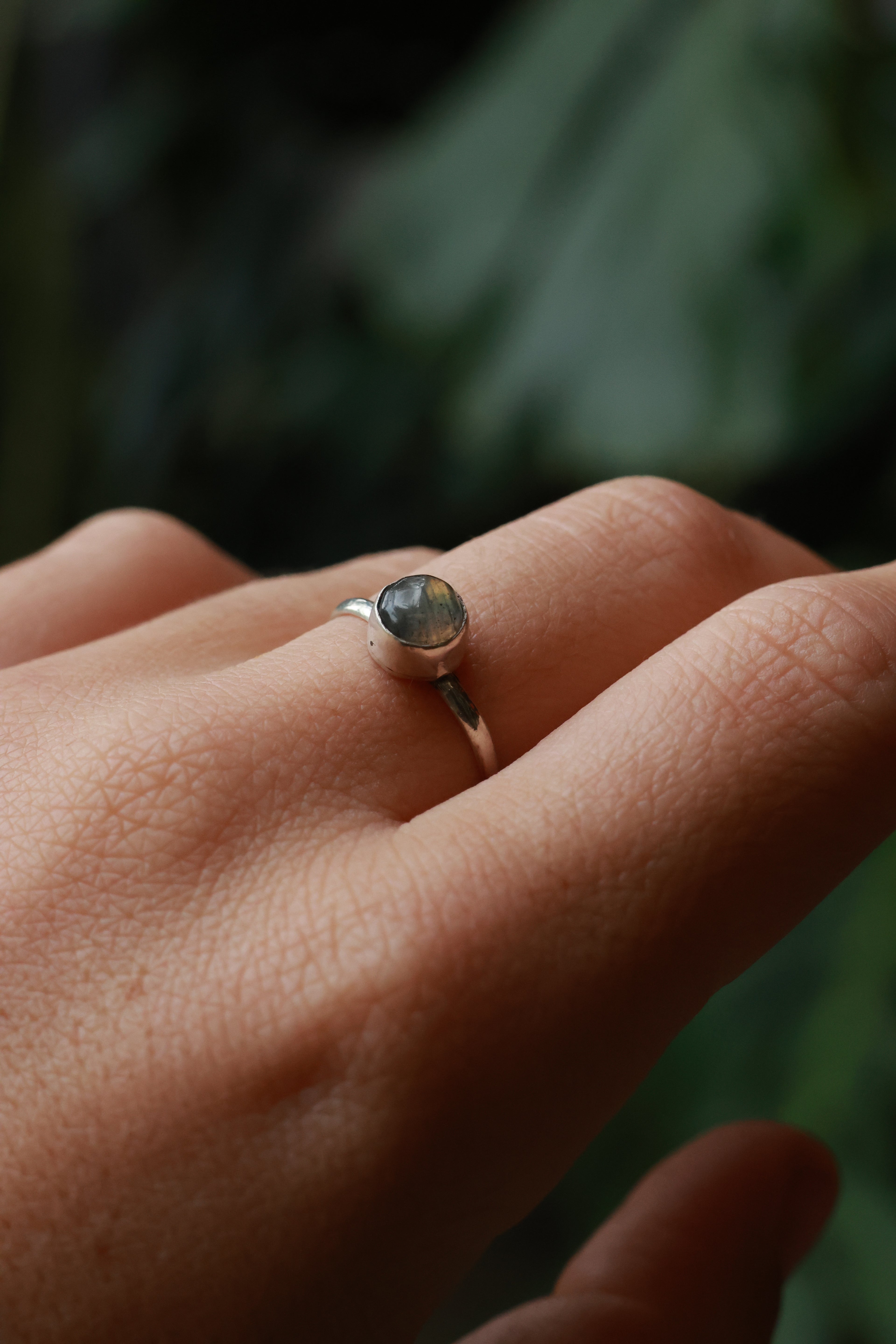 Labradorite 925 silver ring size P