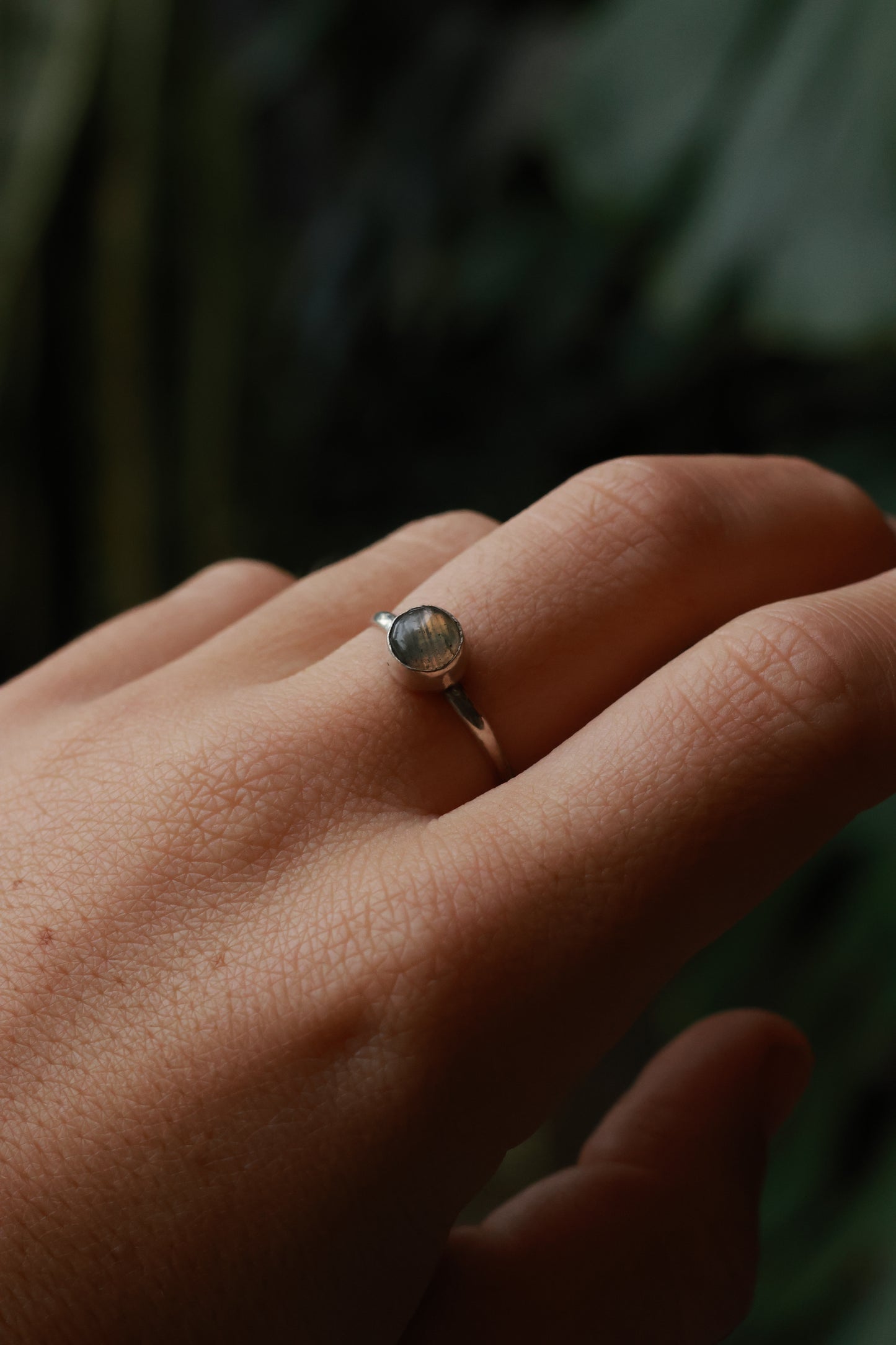 Labradorite 925 silver ring size P