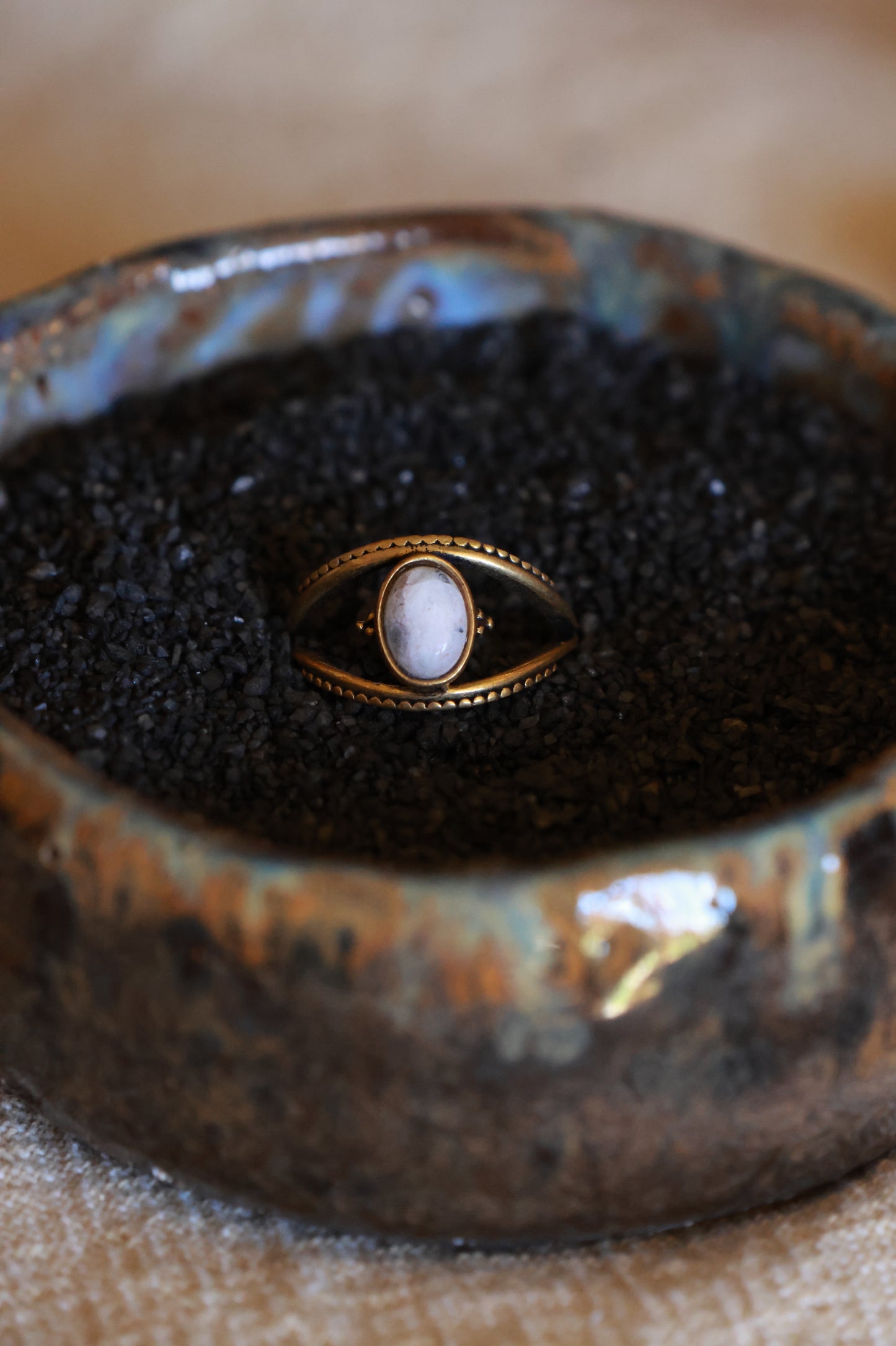 Brass eye ring