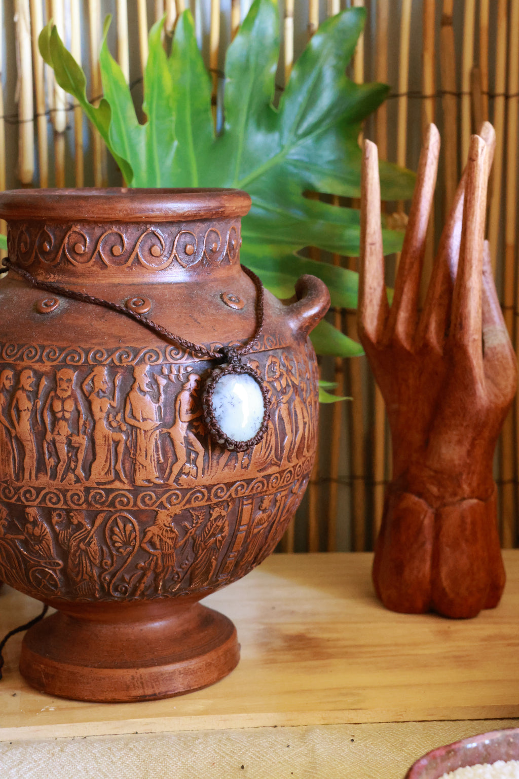 Dendritic agate necklace