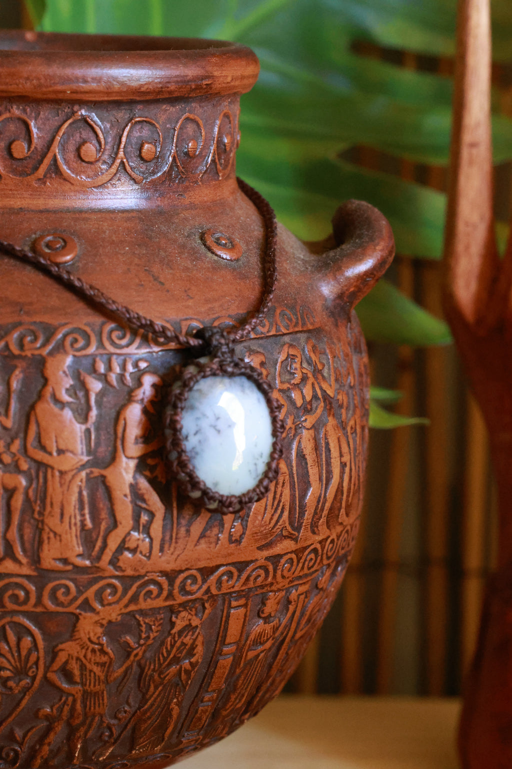 Dendritic agate necklace