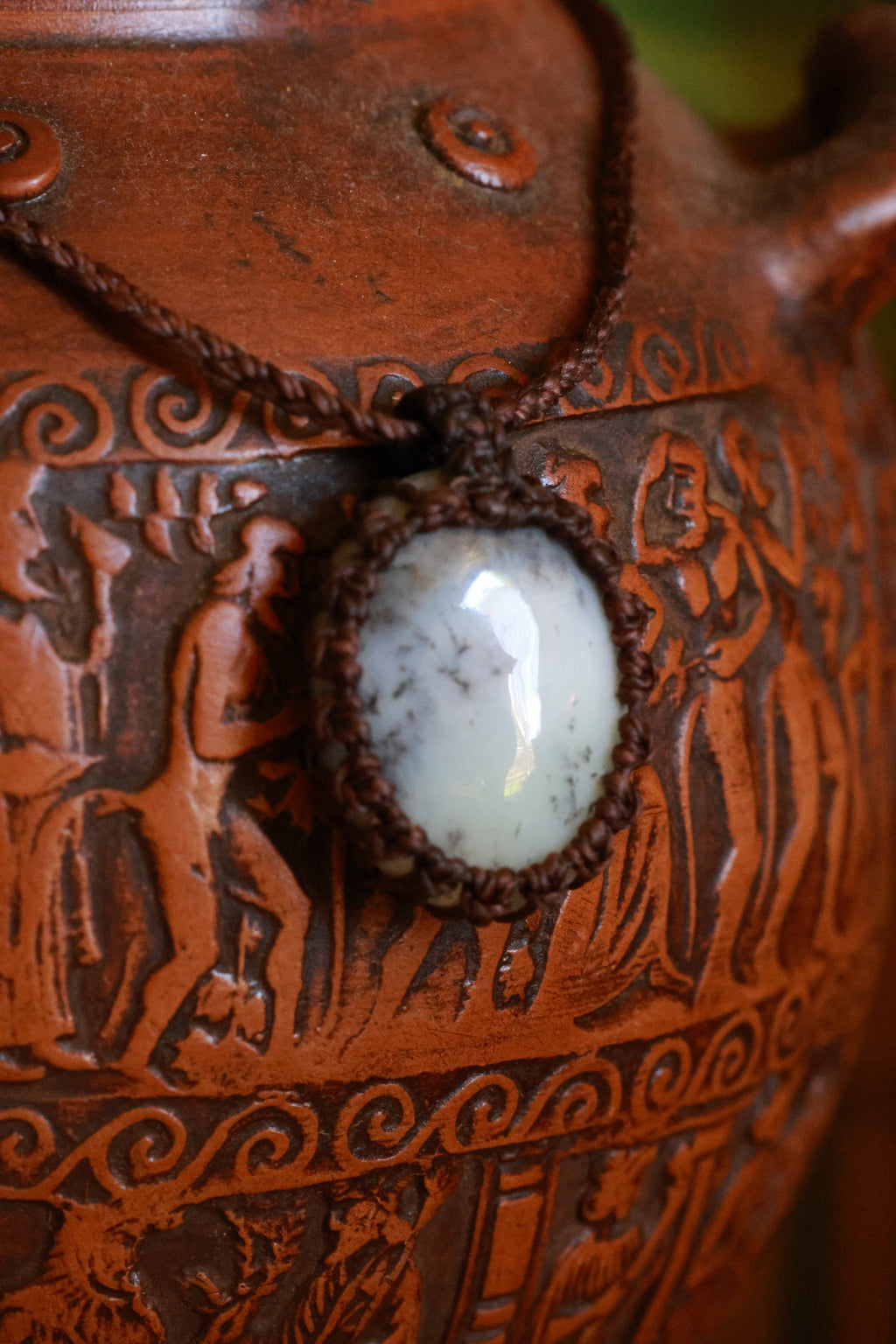 Dendritic agate necklace