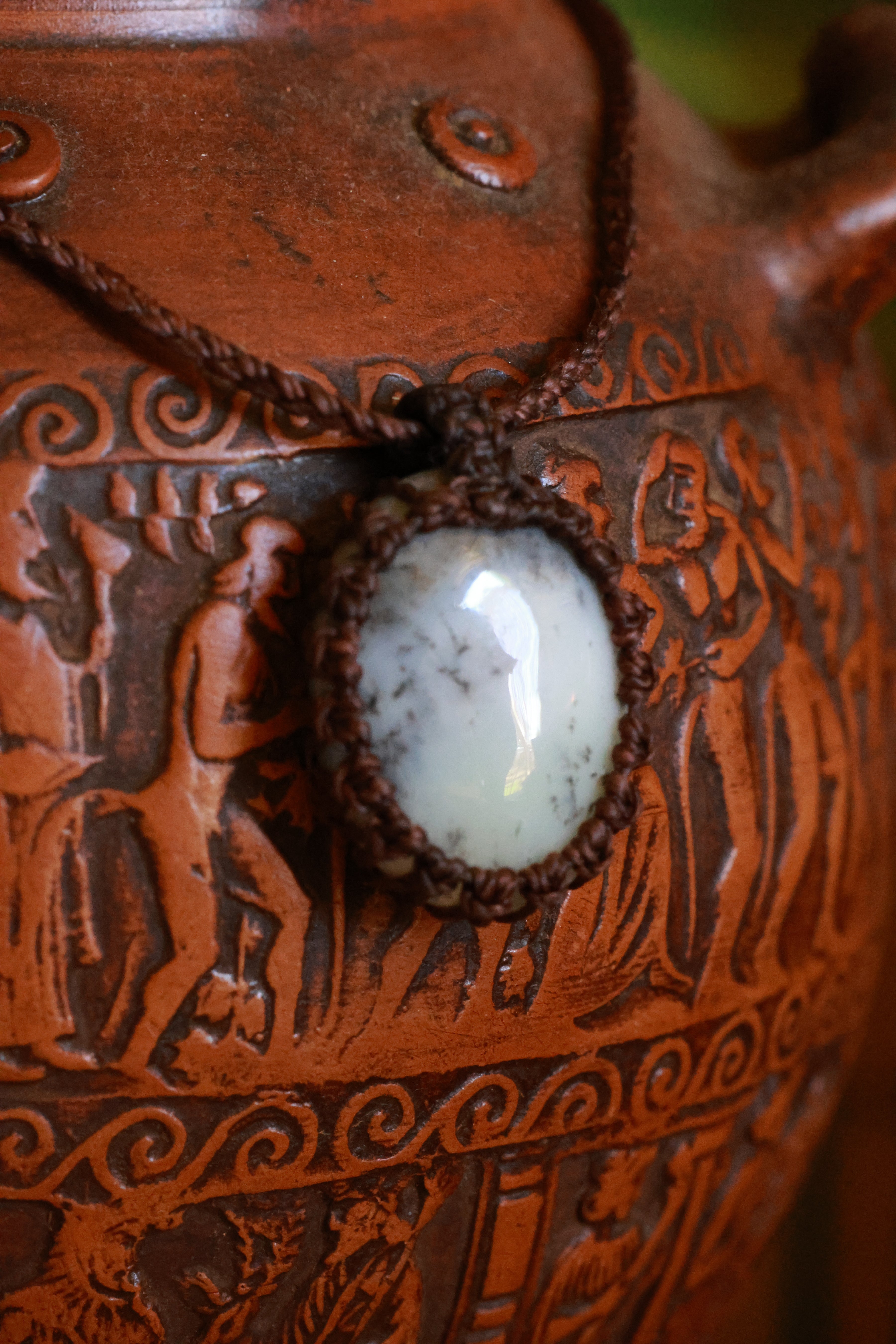 Dendritic agate necklace