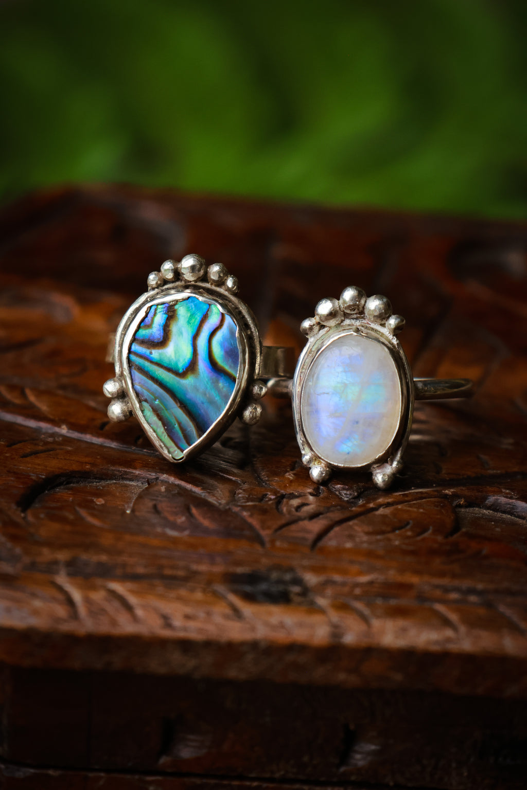 Paua shell ring - 925 silver
