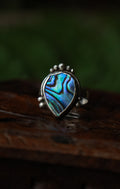 Paua shell ring - 925 silver
