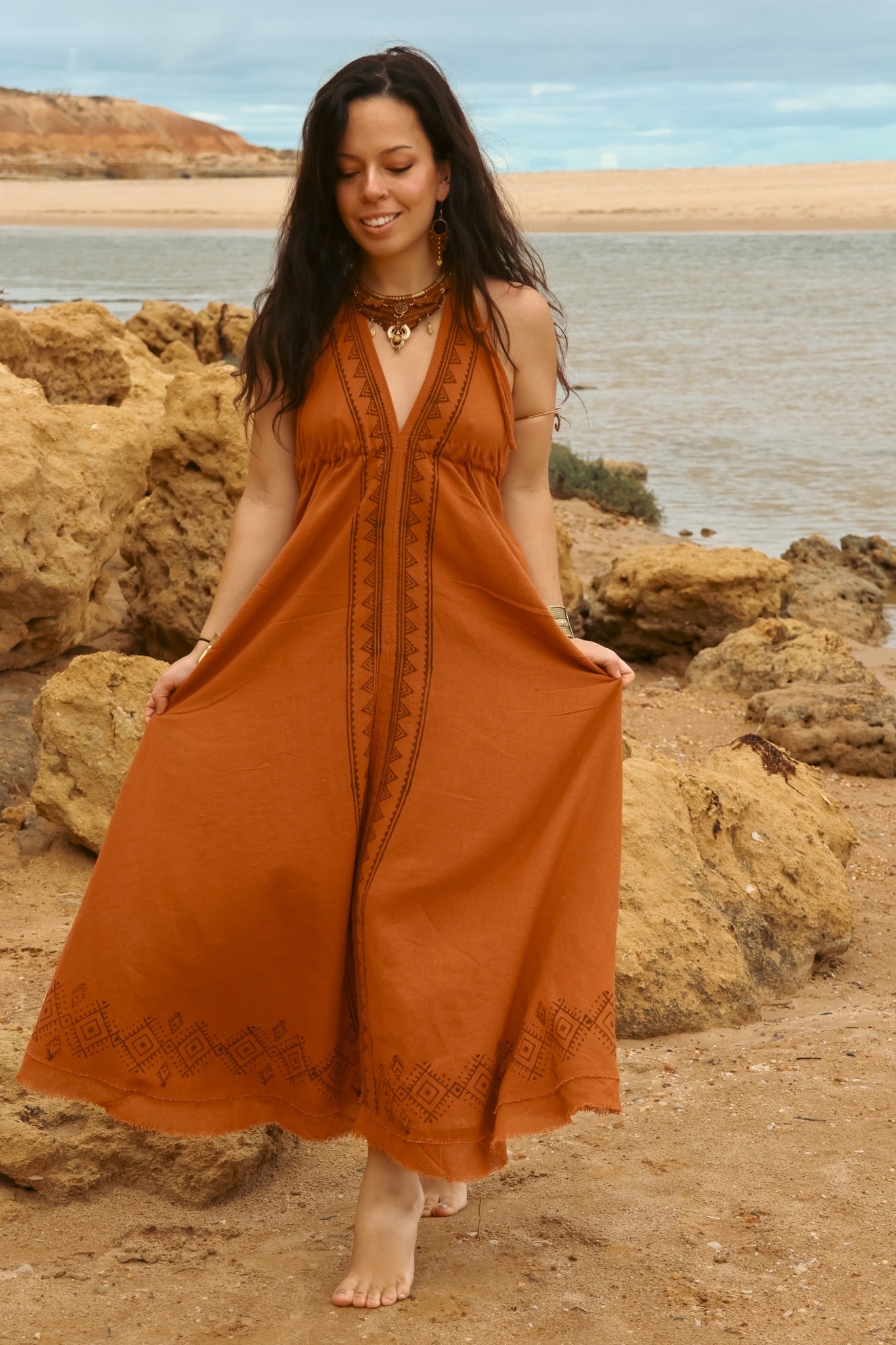 Sahara Dress- Rust
