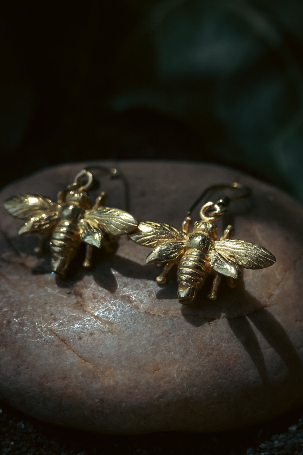Brass Earrings - Bee