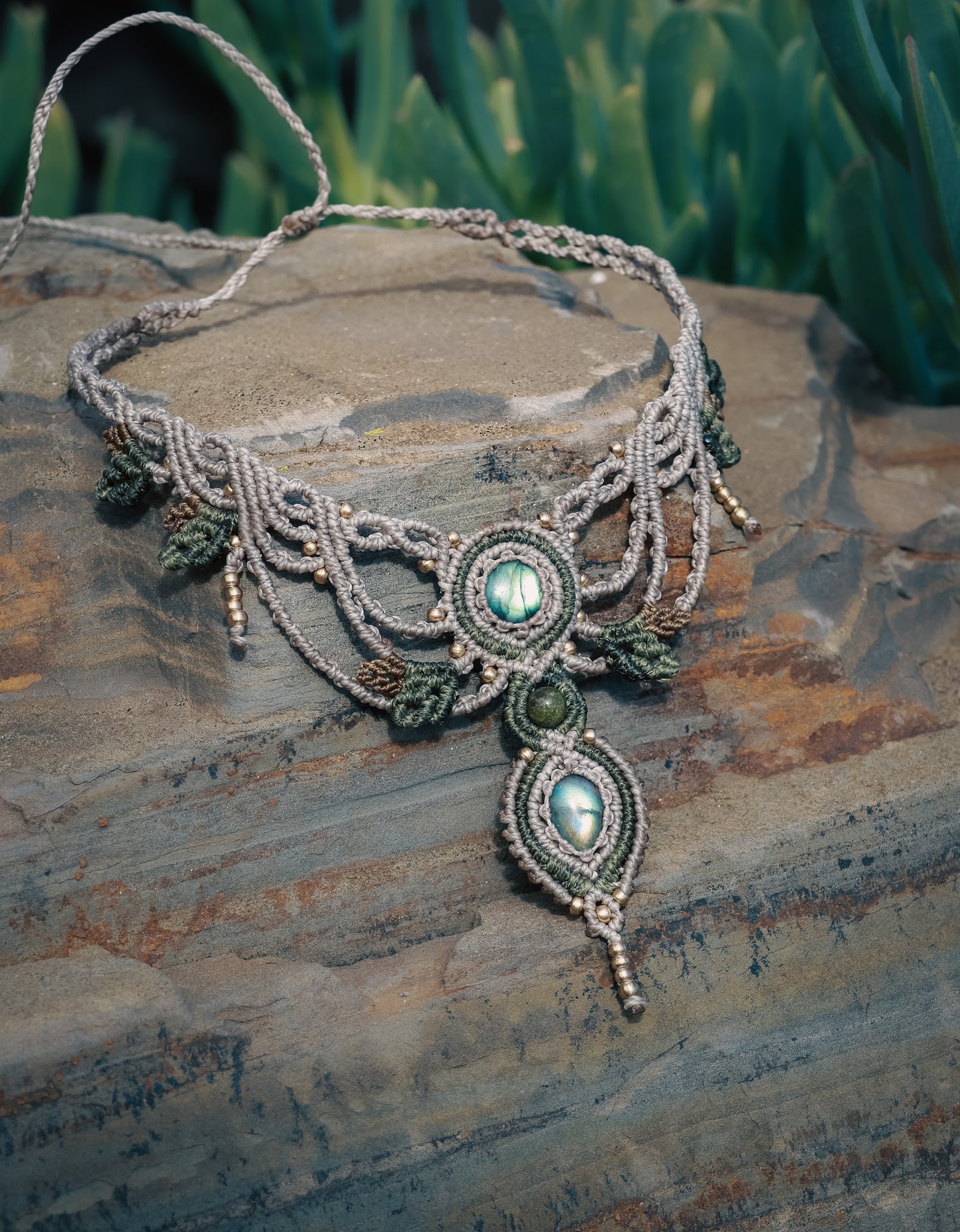 Leafy Labradorite choker