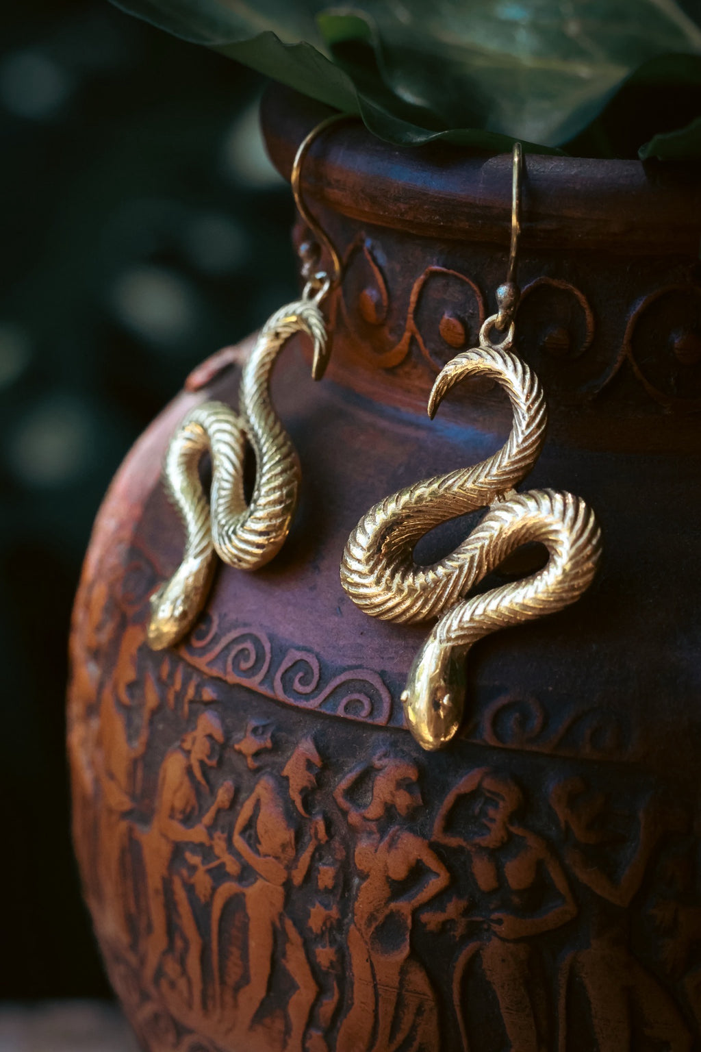 Brass Earrings - Python