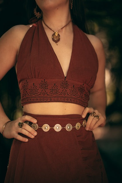 Nomad Halter Top - Red