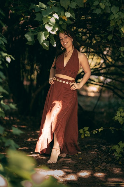 Nomad Flamenco Wrap Skirt - Red