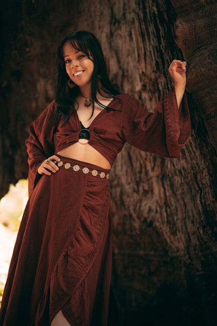 Nomad Wrap Top - Red