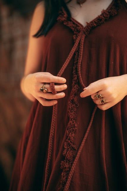 Woodland Muse Maxi Dress - Red