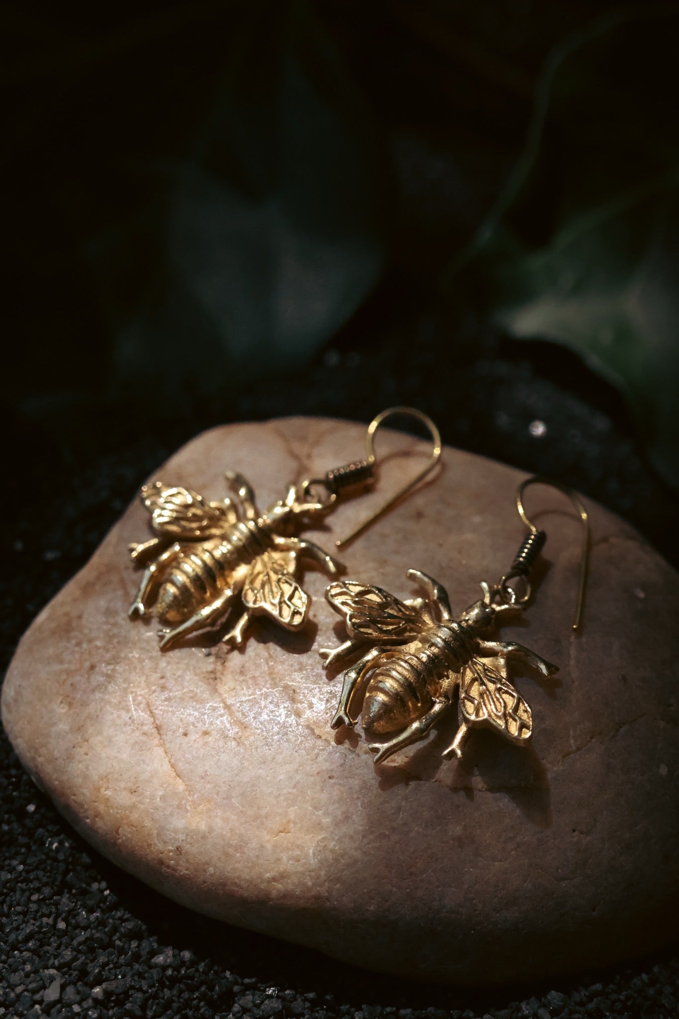 Brass Earrings - Bumble Bee