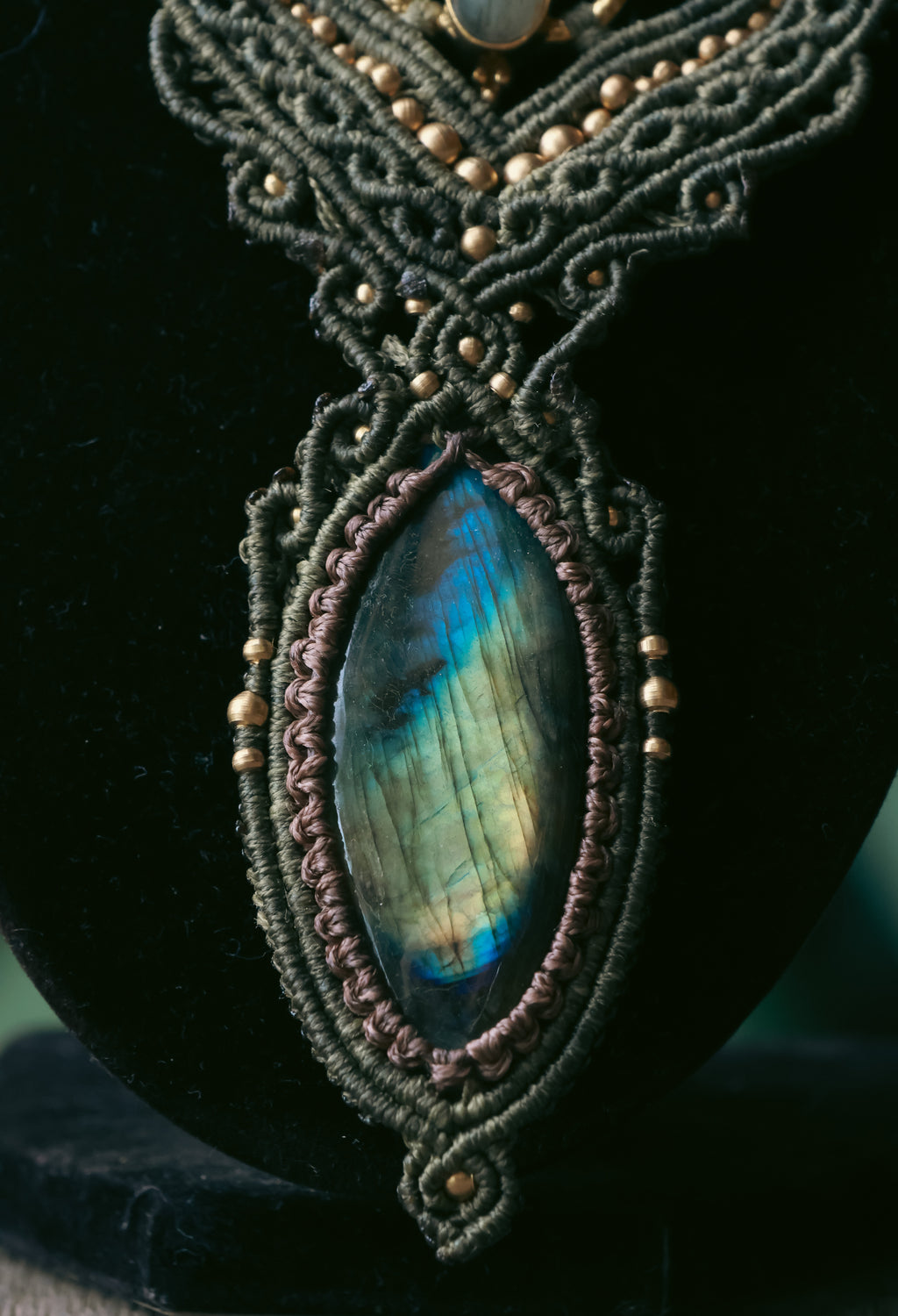 Green Medusa necklace