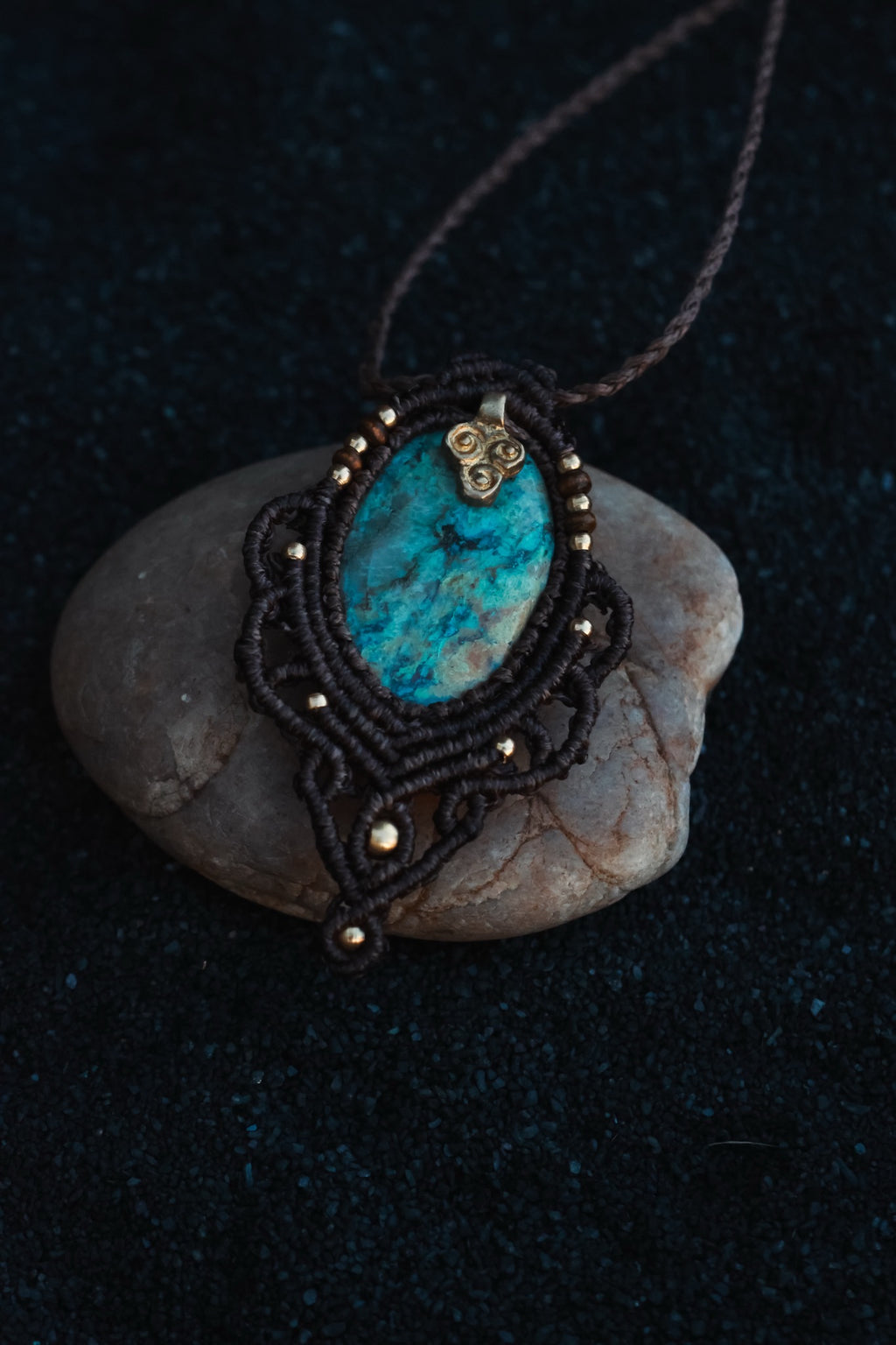 Chrysocolla pendant necklace
