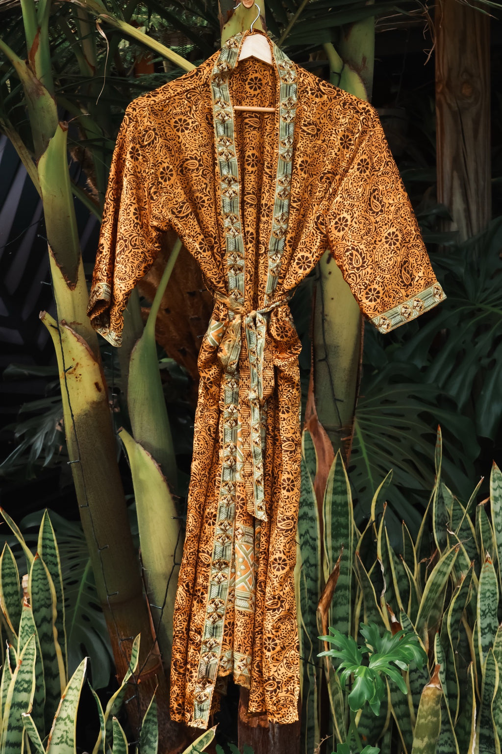 Amber Temple Silk Kimono