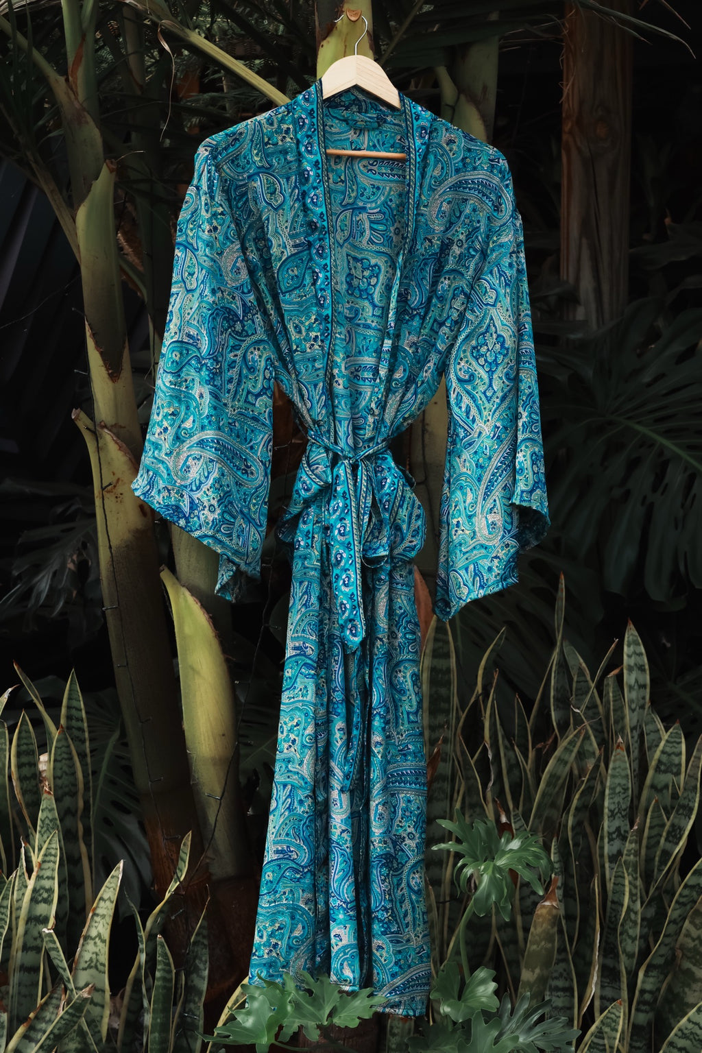 Emerald Ocean Silk Kimono