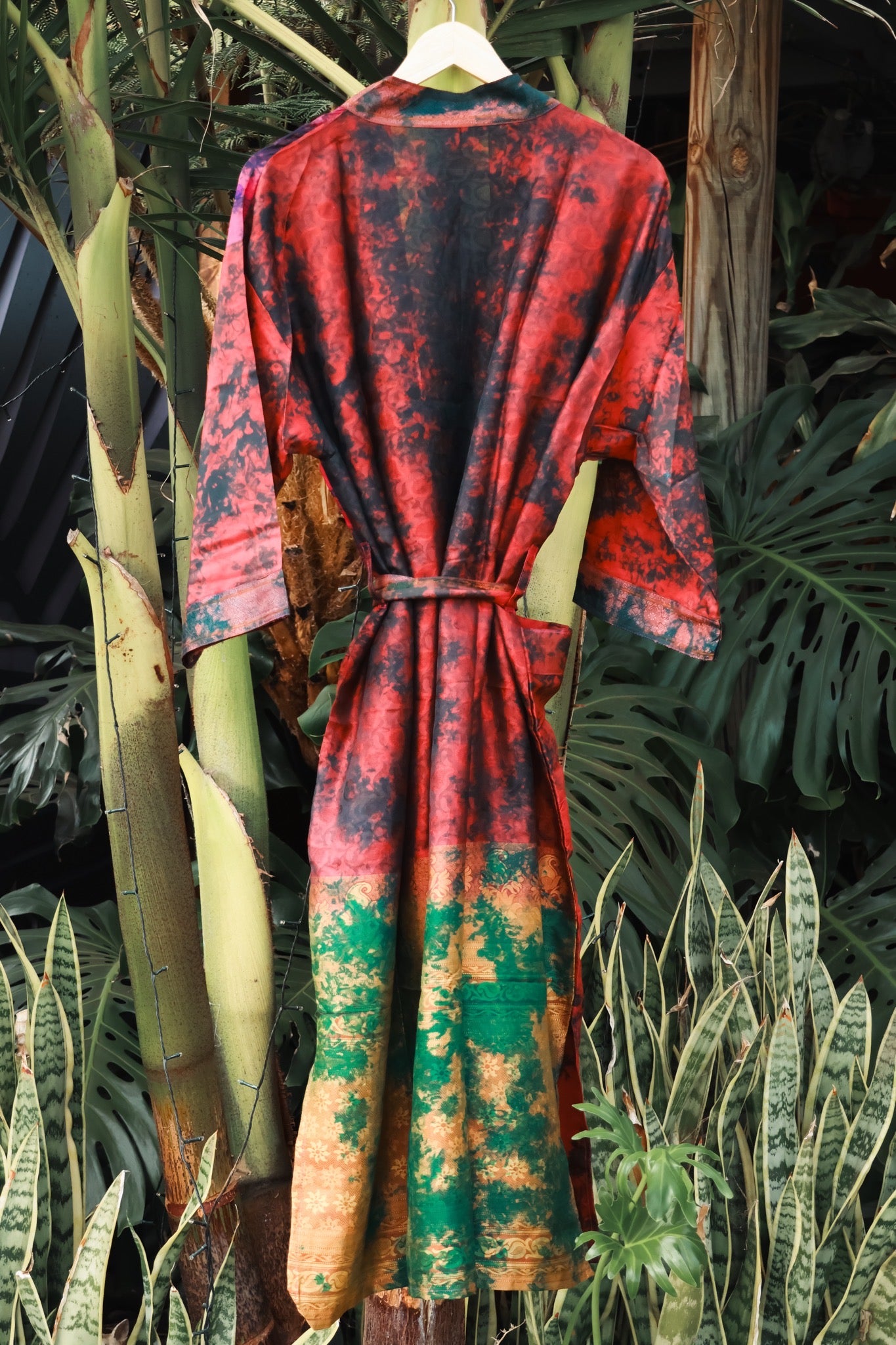 Midnight Ruby Silk Kimono