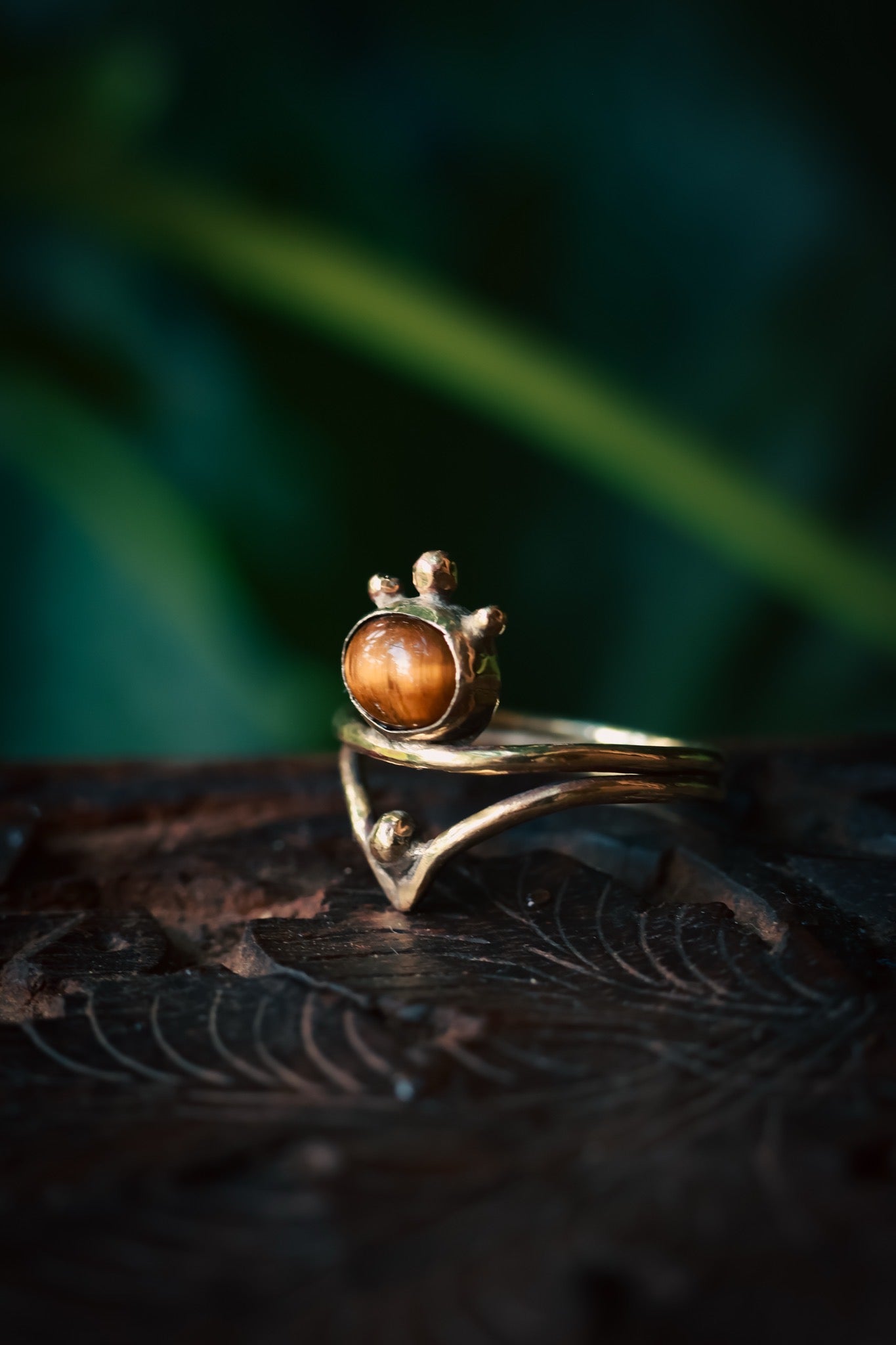 Tiger eye handmade ring