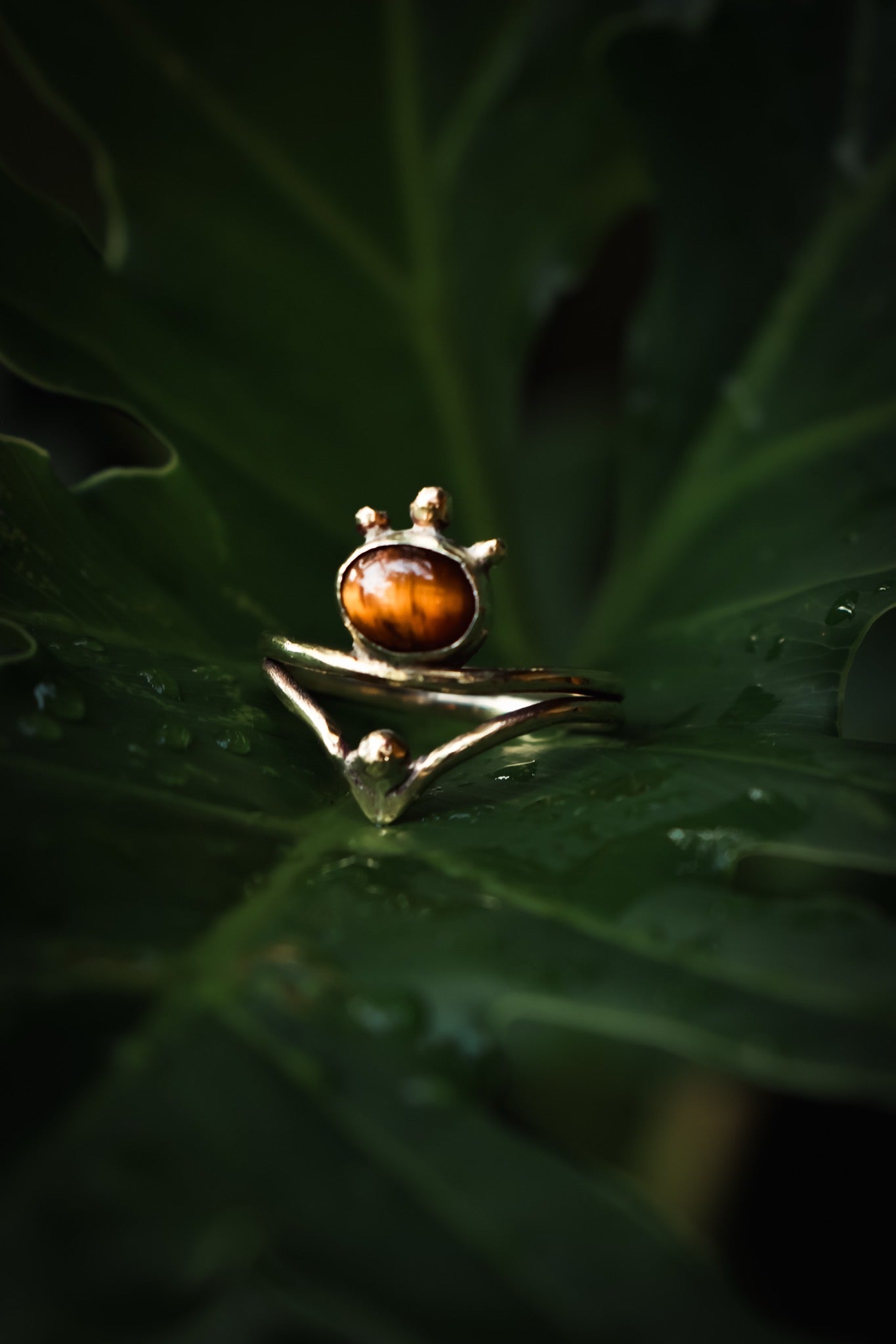 Tiger eye handmade ring