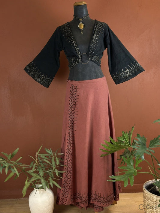 Nomad Wrap Skirt - Wine