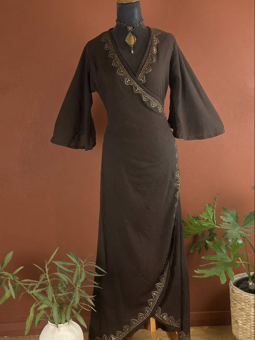 Nomad Wrap Dress - Brown